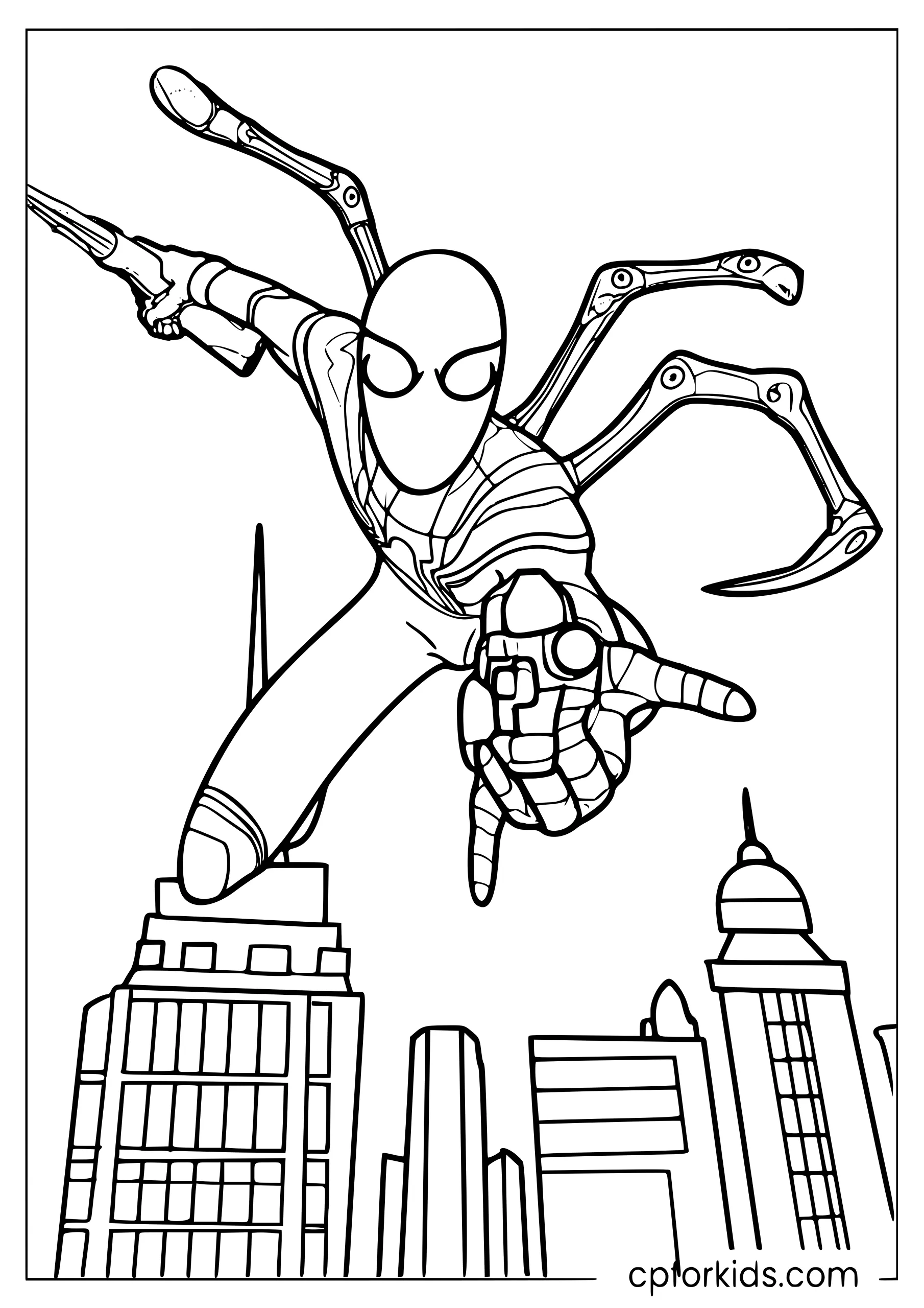 Iron Spider Shooting a Web