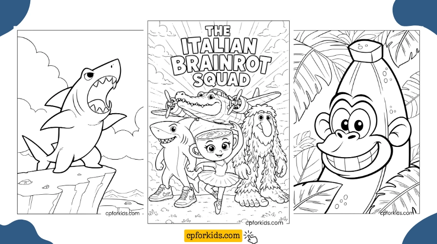 Printable Coloring Pages for Italian Brainrot
