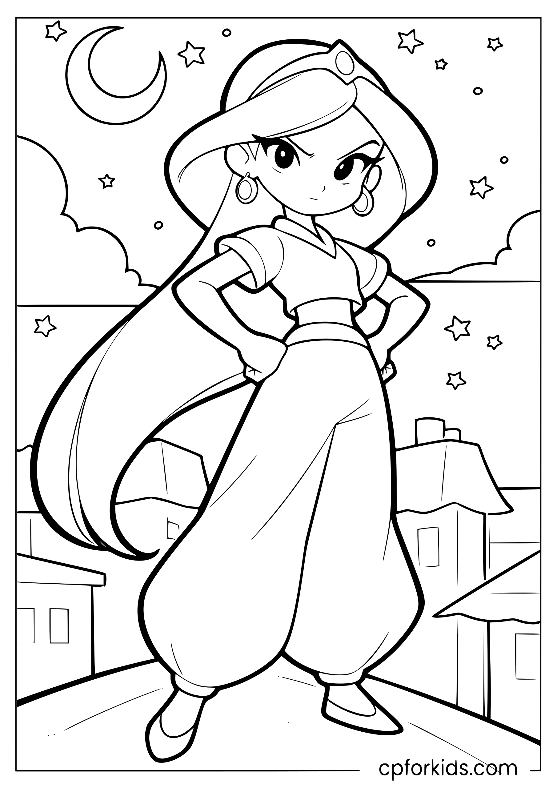 Jasmine on the Agrabah Rooftops