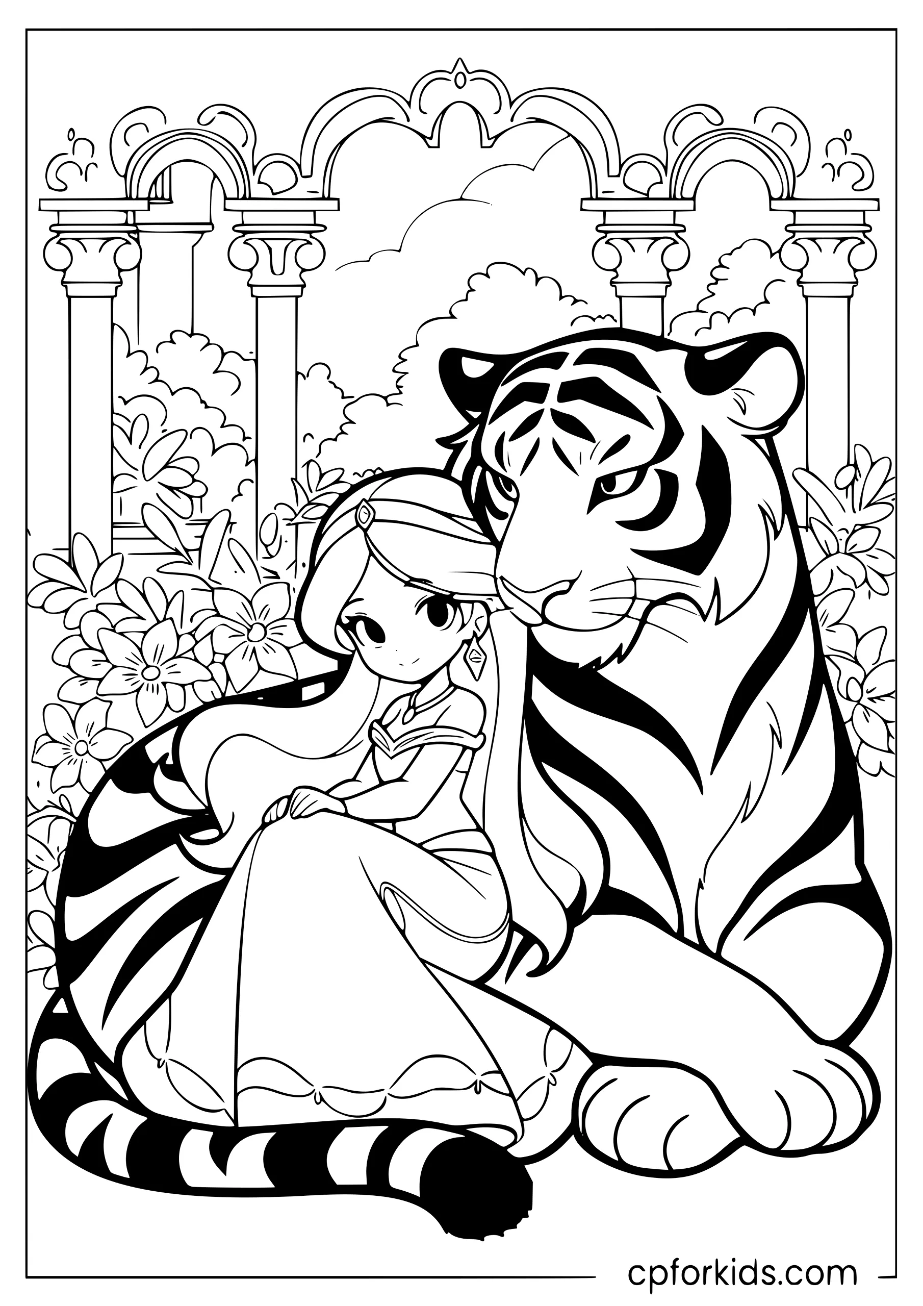 Jasmine and Rajah in the Garden