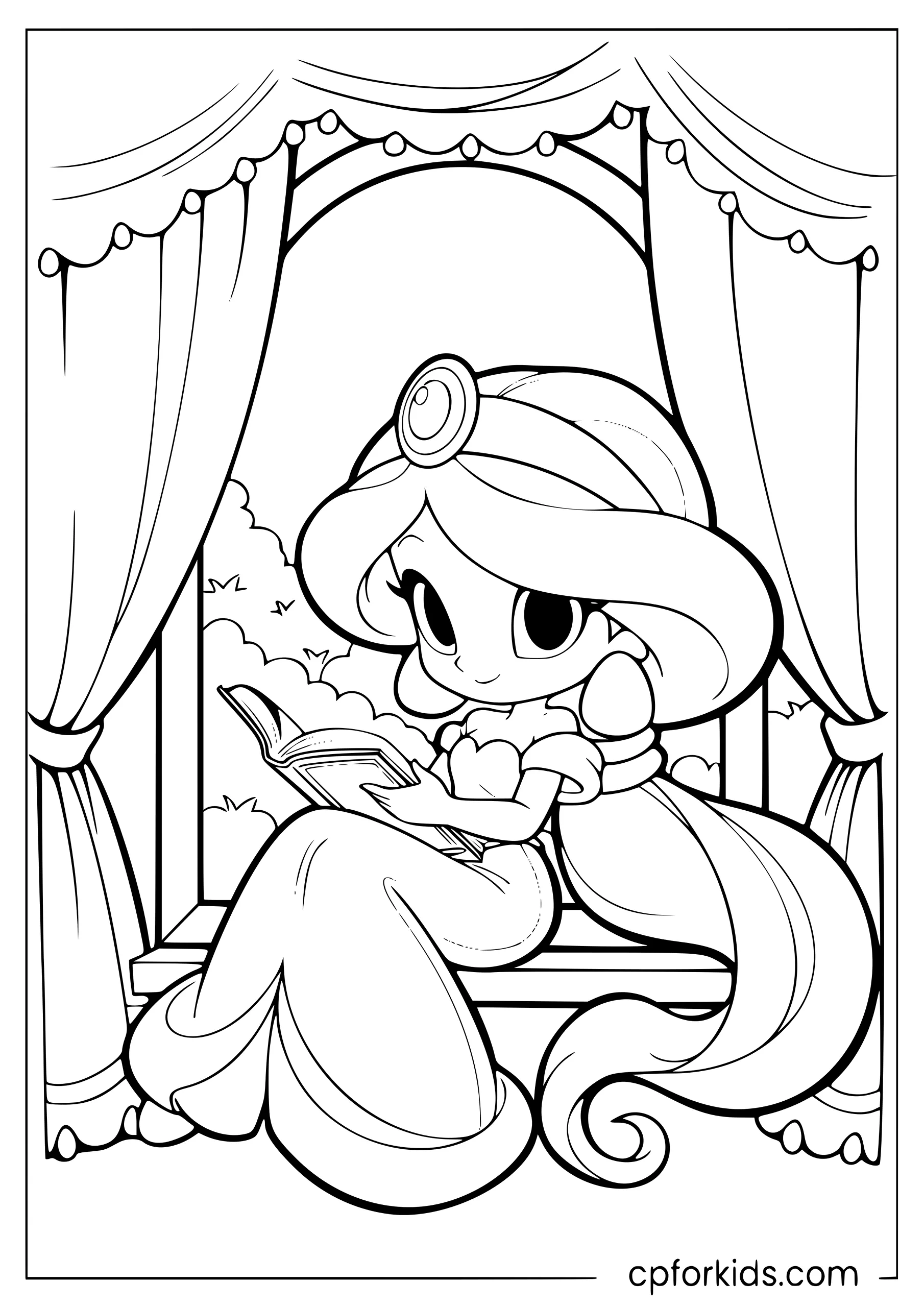 Jasmine Reading by the Window