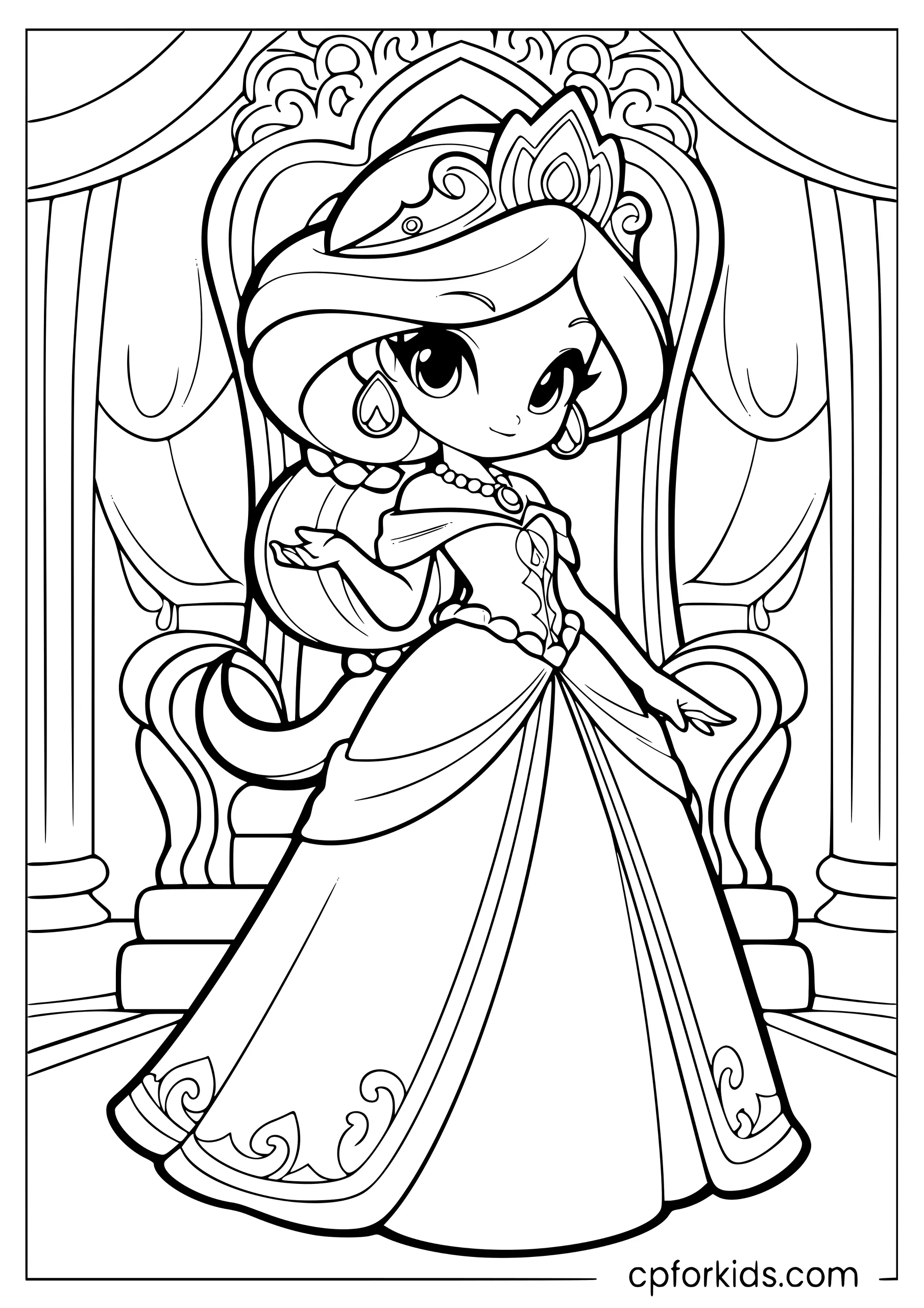 Princess Jasmine with Her Crown