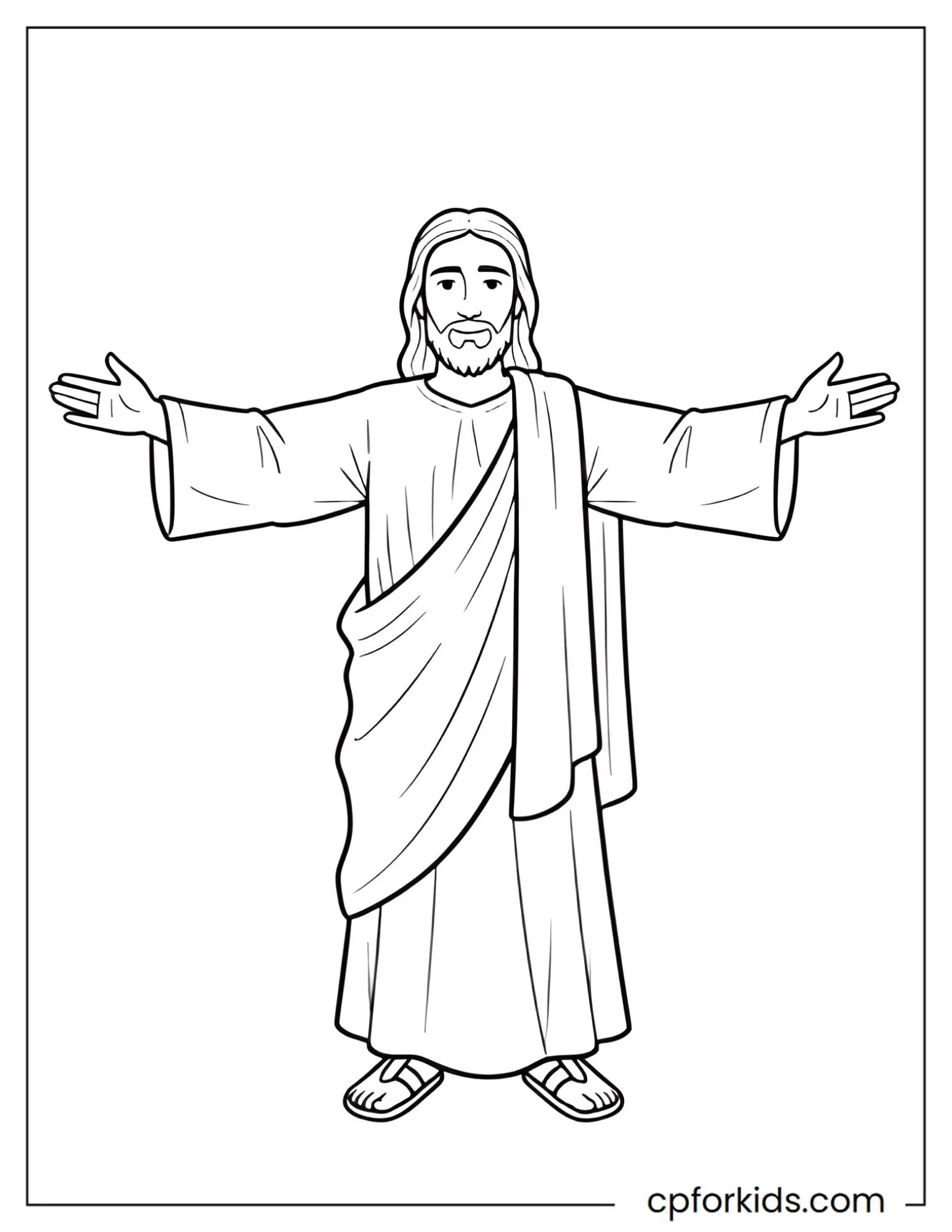 Jesus standing after the resurrection at Easter