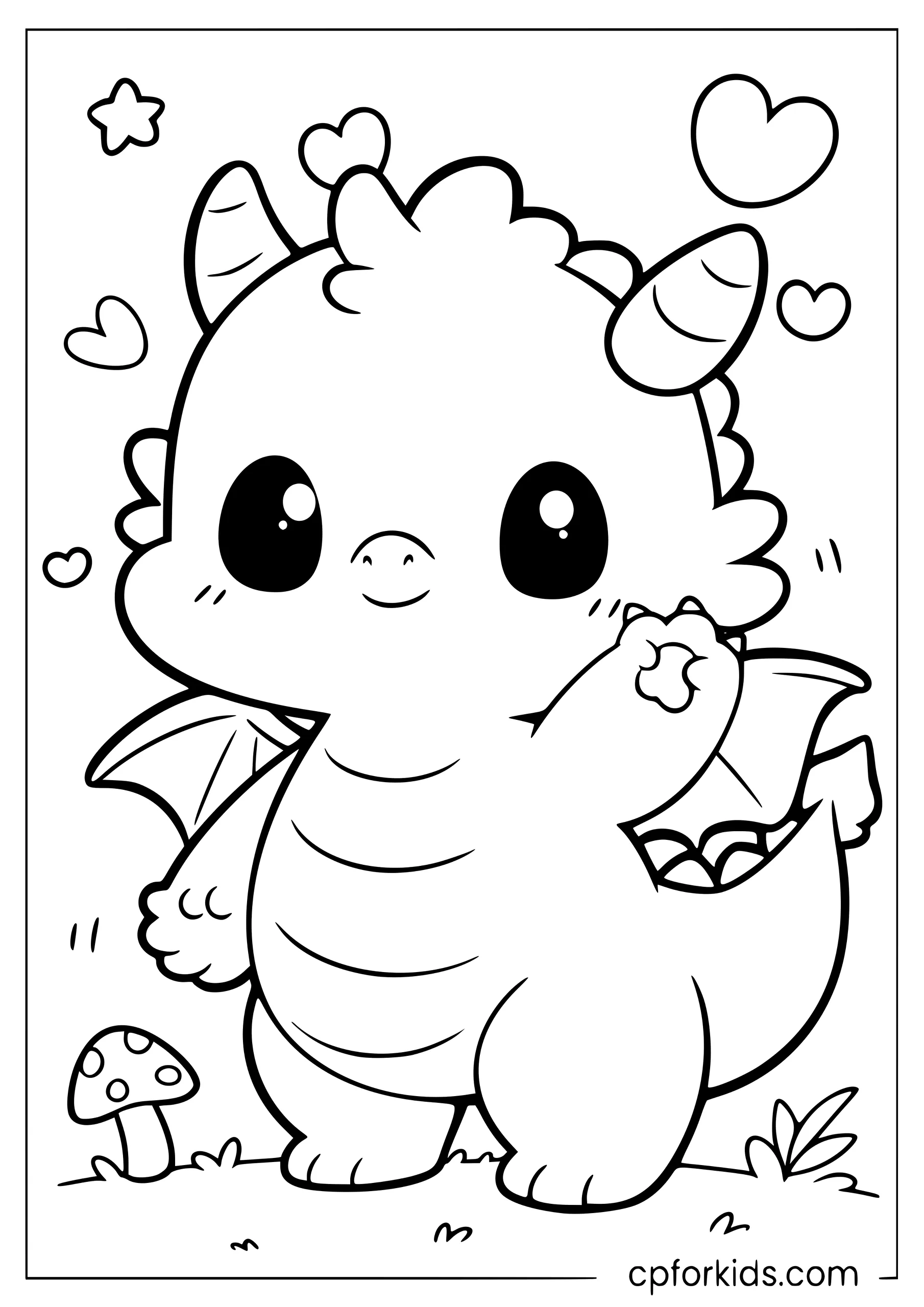 Kawaii Baby Dragon Says Hello