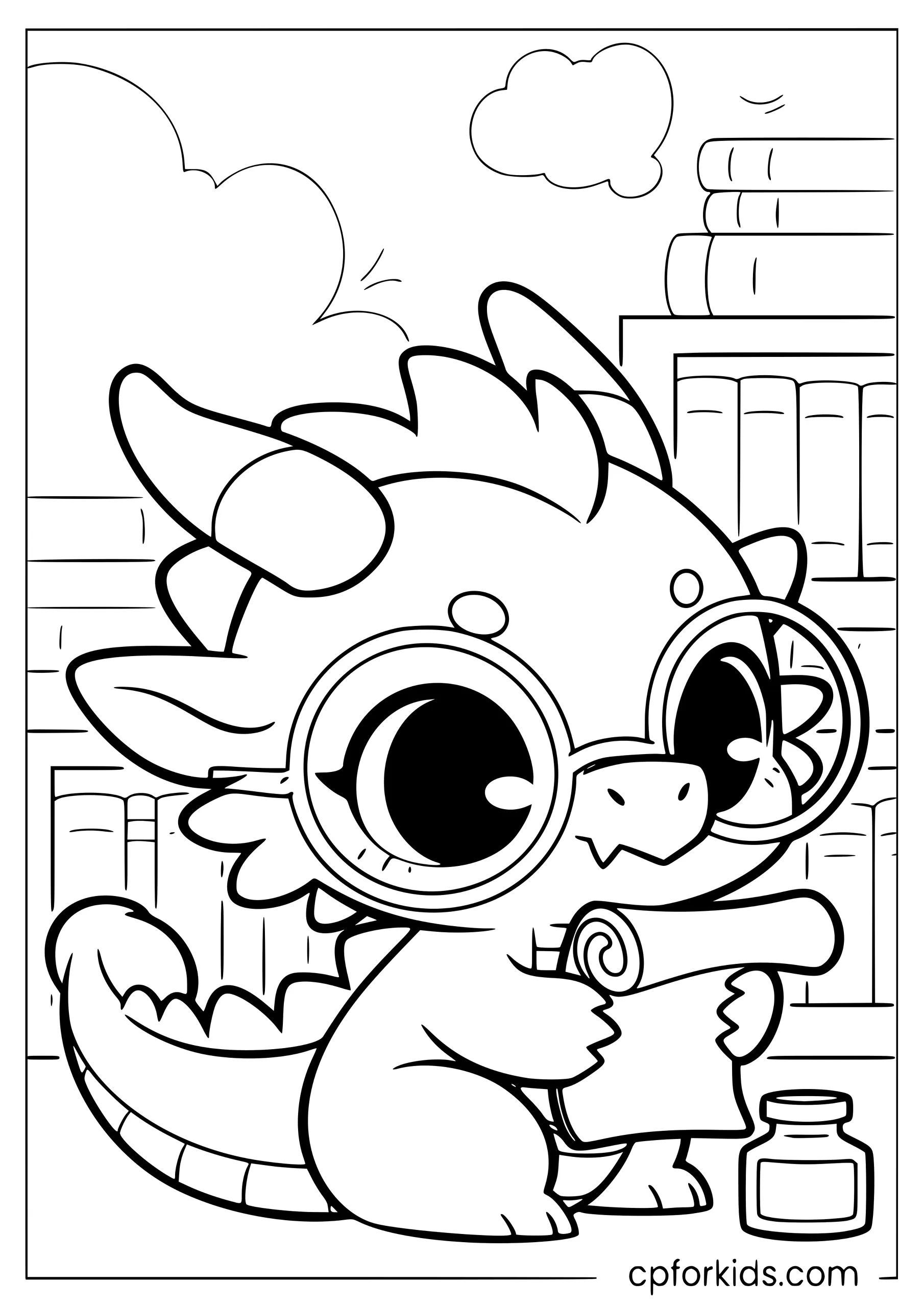 Kawaii Dragon Does Research