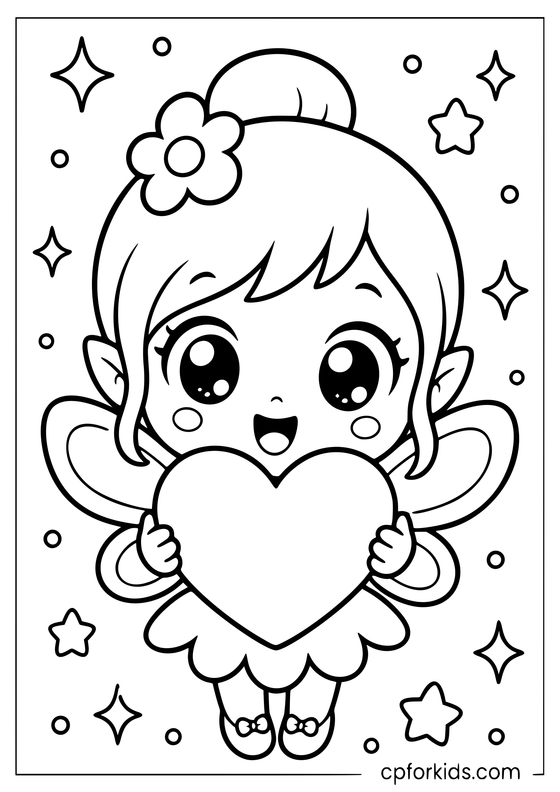 Kawaii Fairy Delivers a Heart