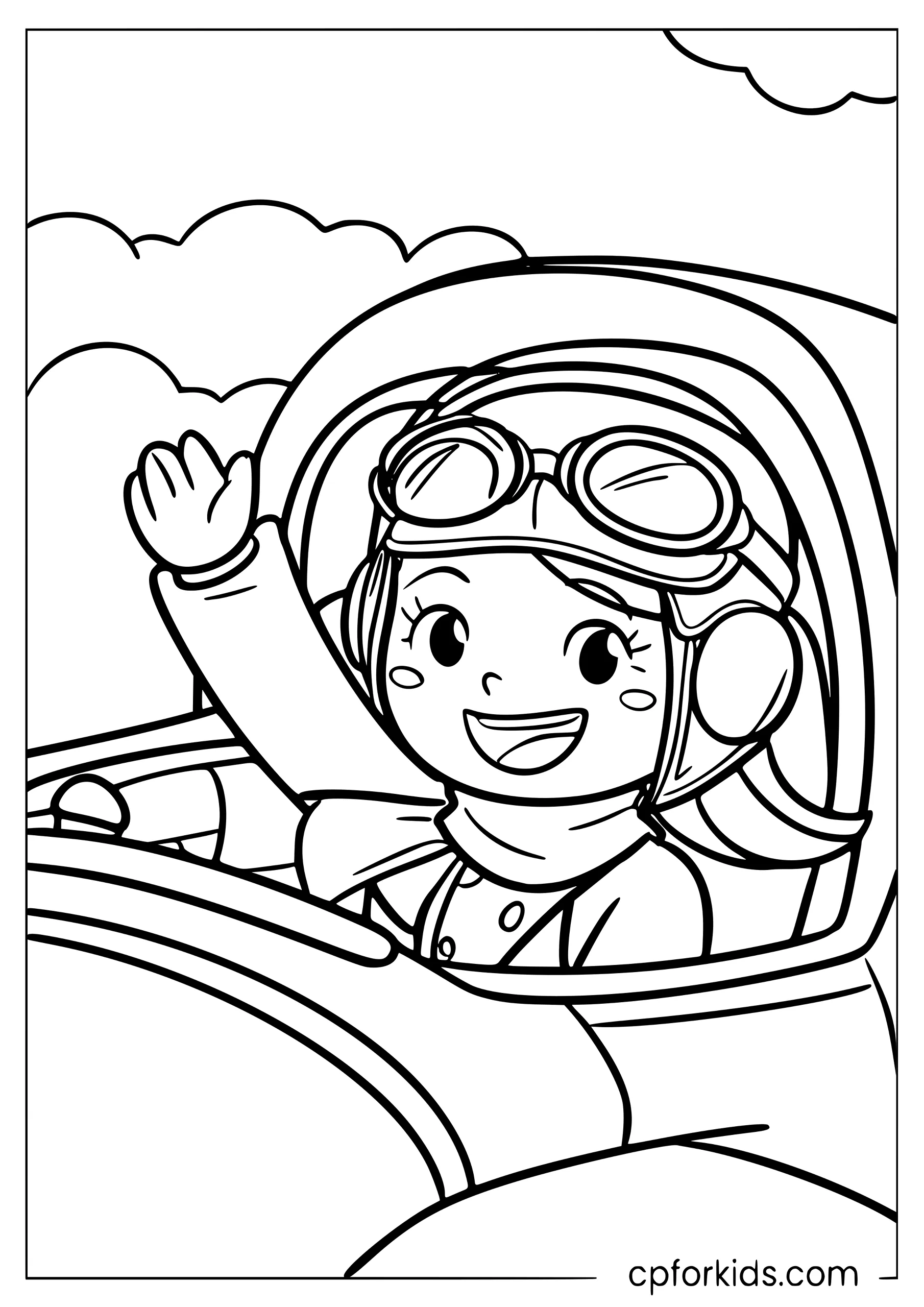 Kawaii Girl Pilot Takes the Controls