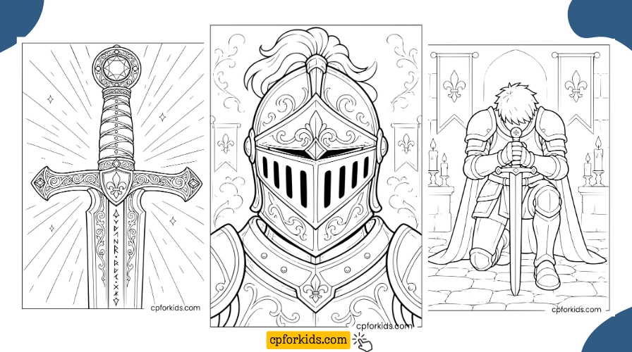 Printable Coloring Pages for Knight