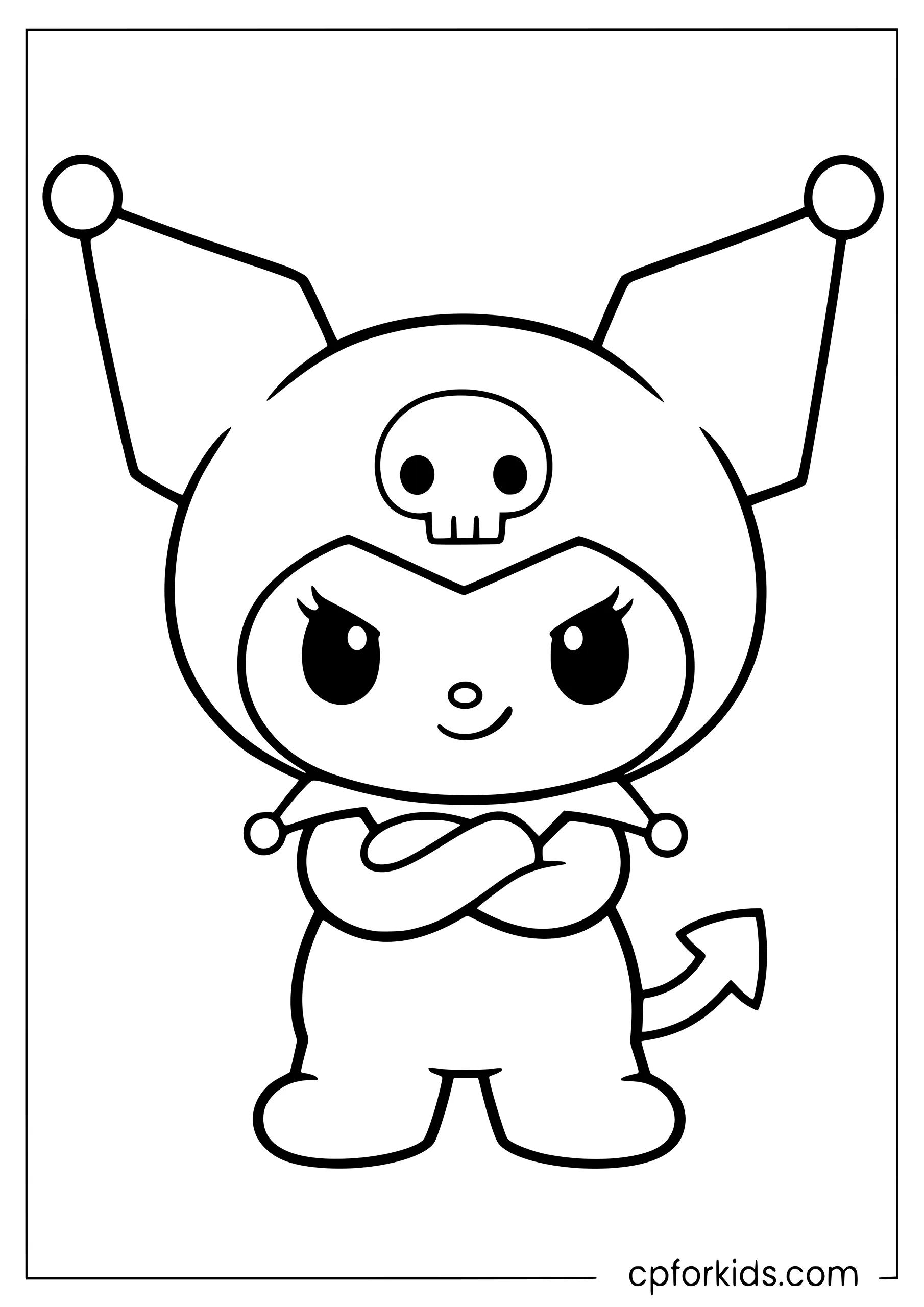 Kuromi with Arms Crossed