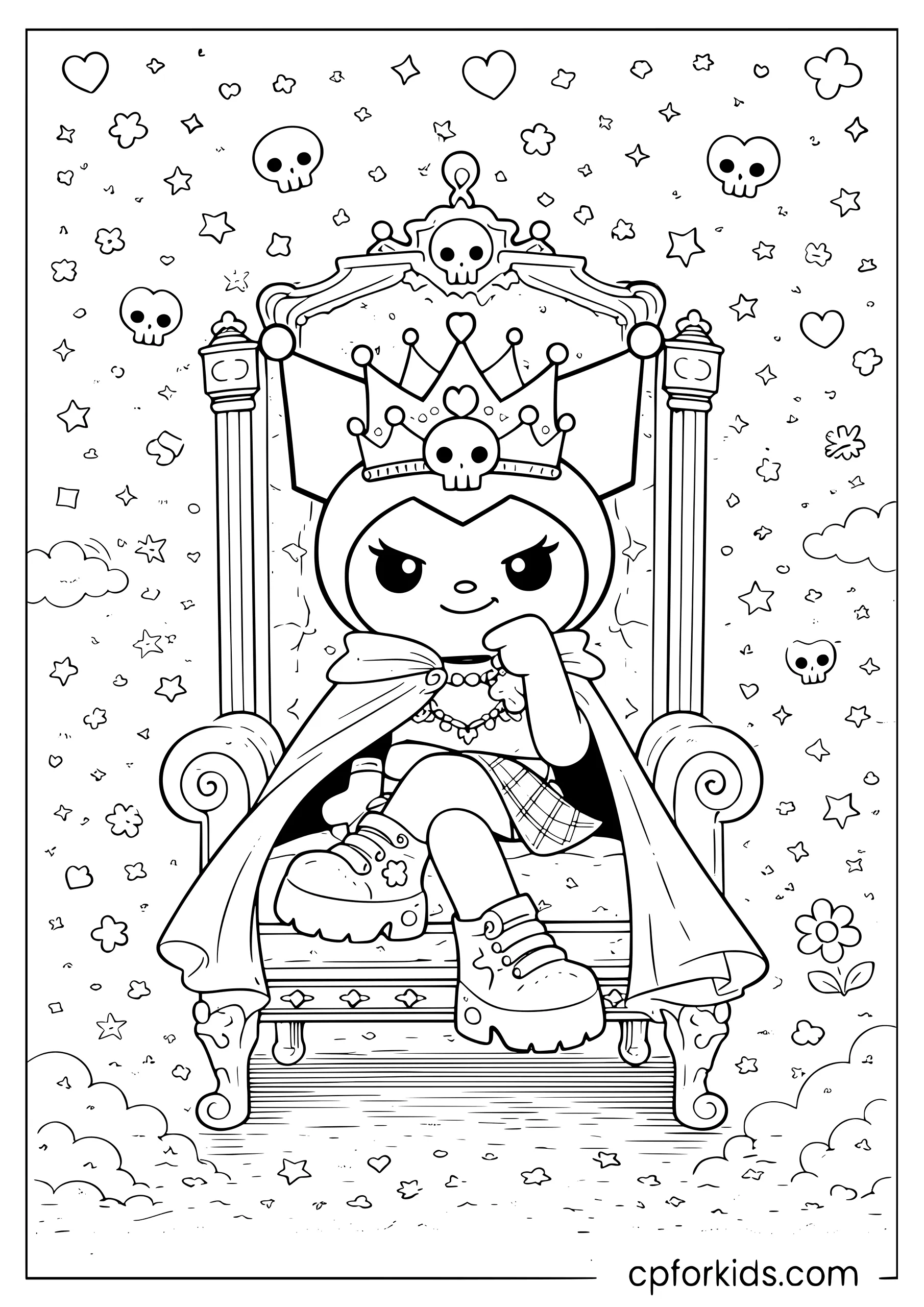 Kuromi on Her Throne