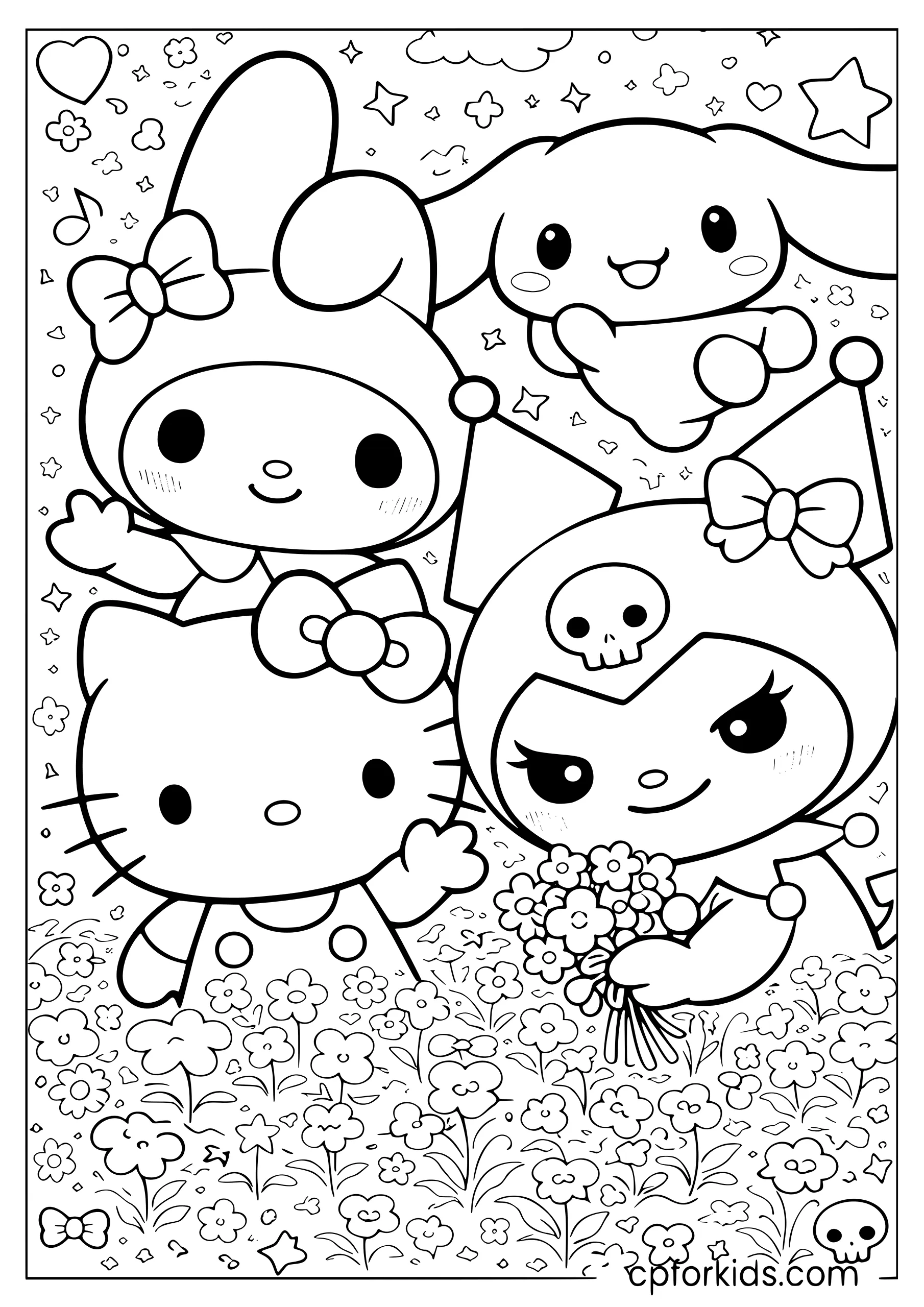 Kuromi with the Sanrio Squad