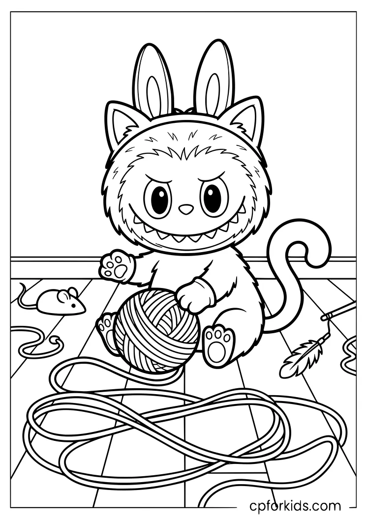 Labubu Dressed as a Cat