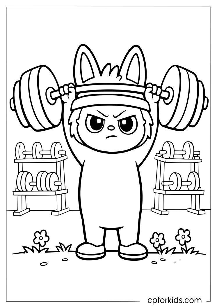 Labubu Lifts the Barbell