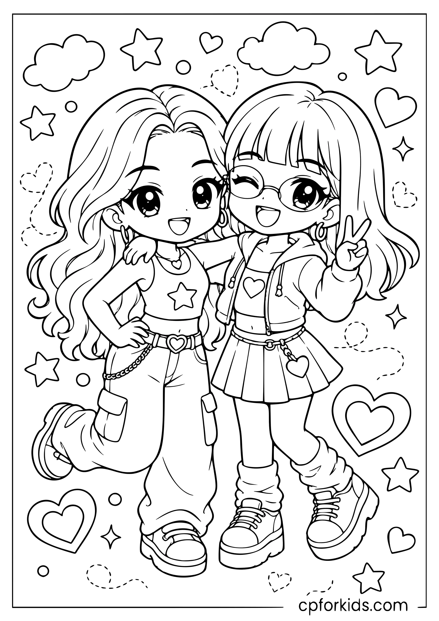 Chibi Lara and Megan — Best Friends