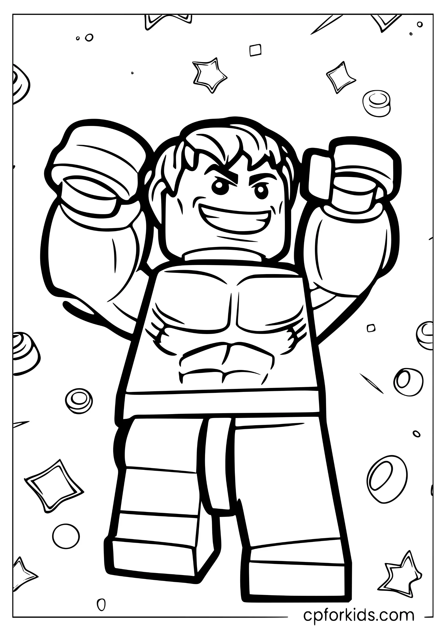 Lego Hulk Happy Smiling