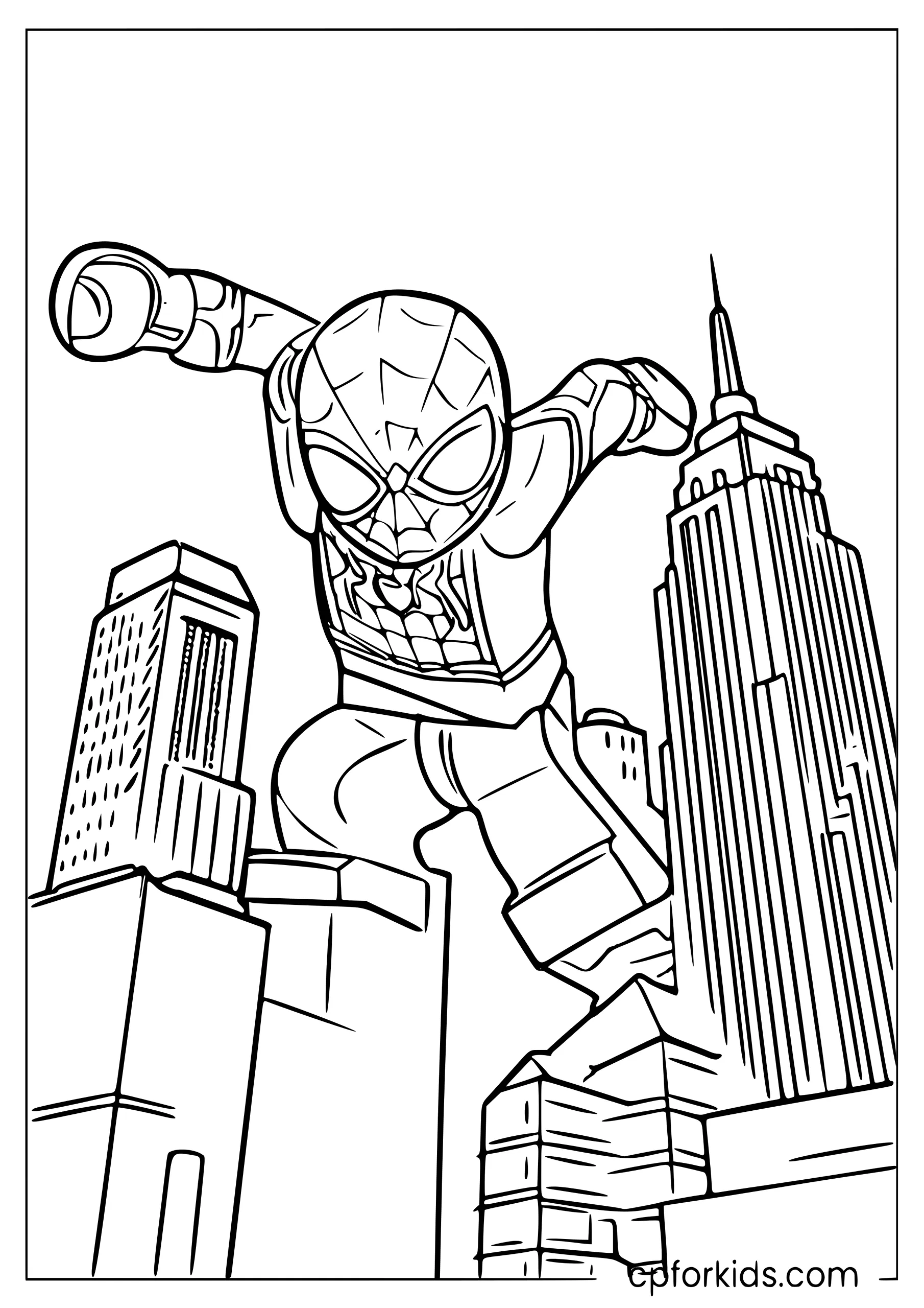 Lego Spiderman Action Stance