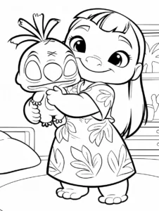 Lilo holding her handmade Scrump doll