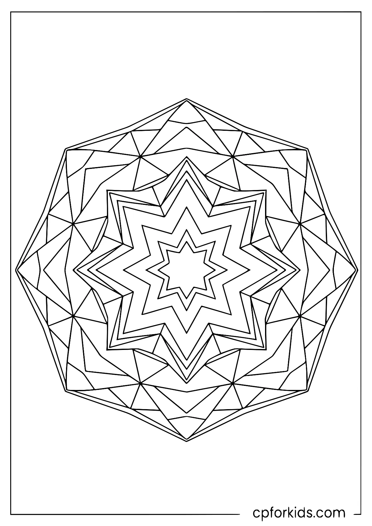 Mathematical shapes arranged in a symmetrical geometry project