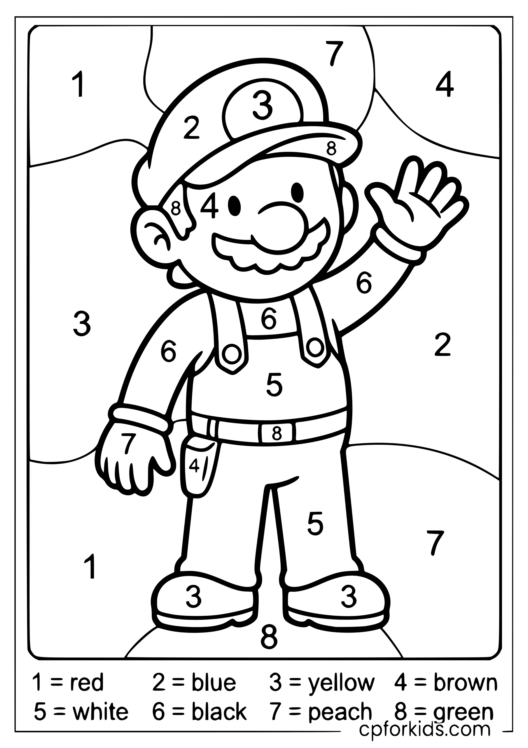 Mario Color by Number
