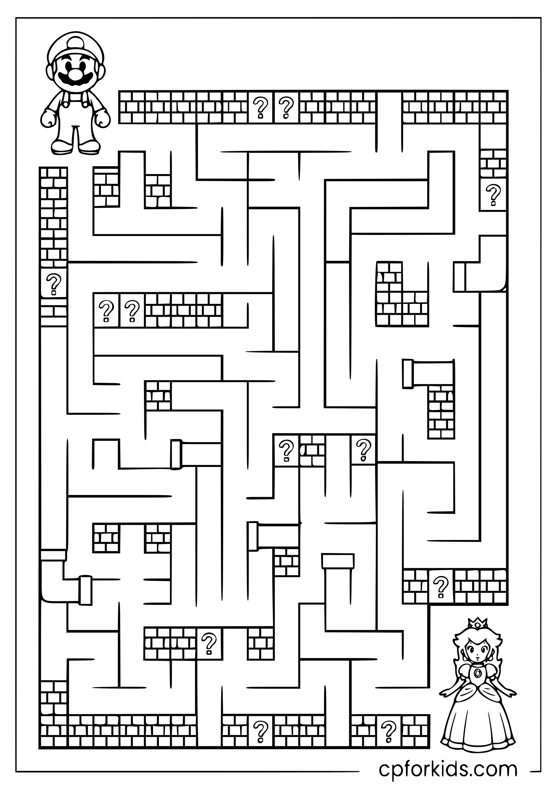 Mario Maze Printable