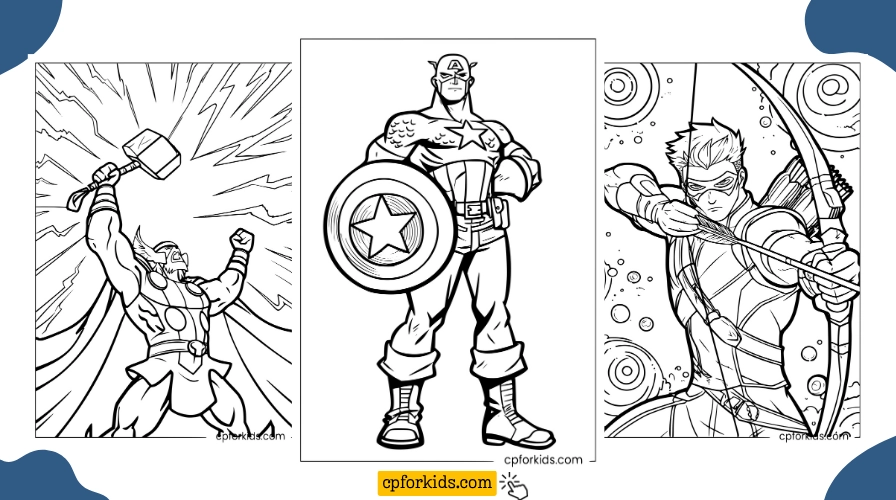 Printable Coloring Pages for Marvel Avengers