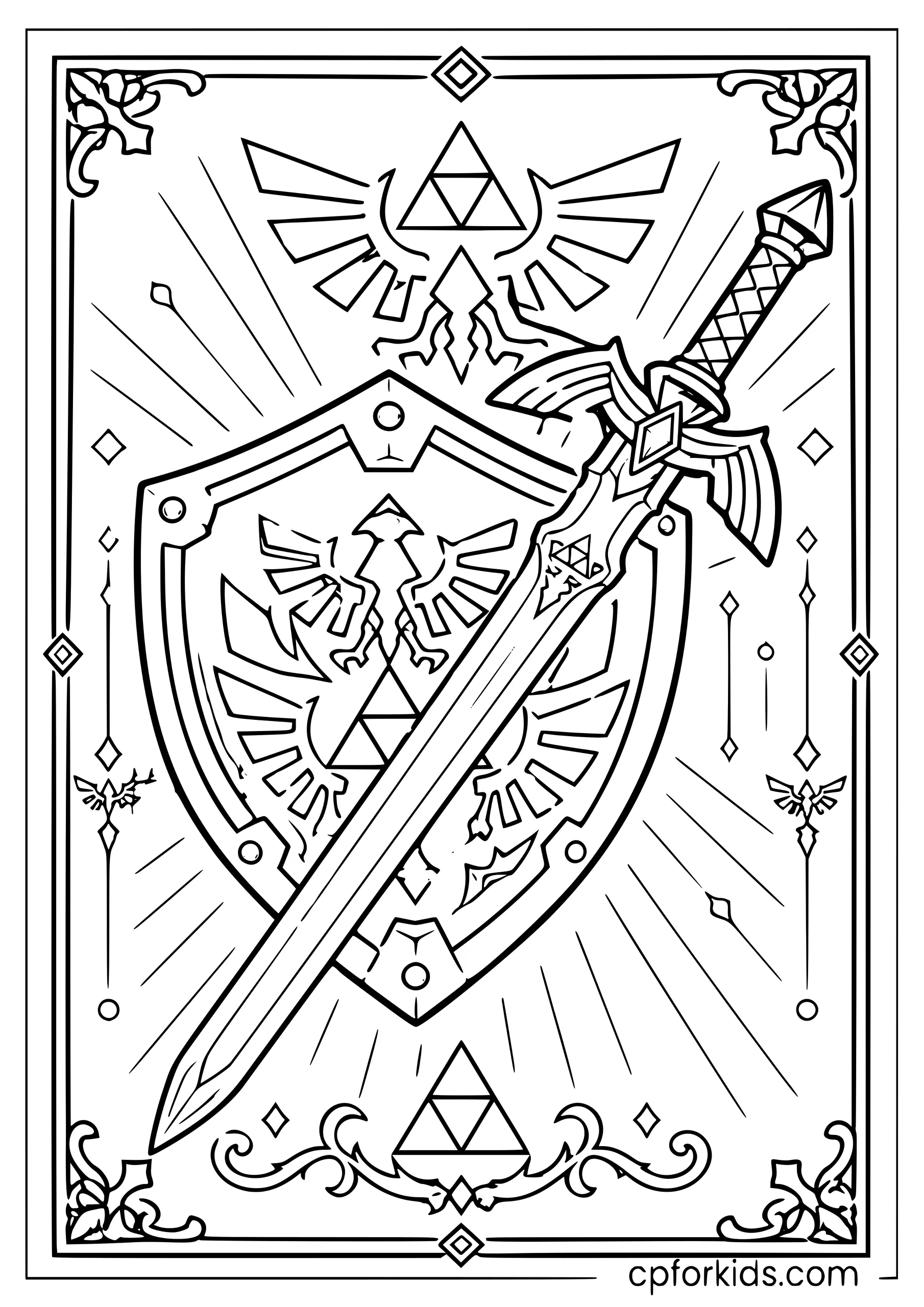 Master Sword and Hylian Shield