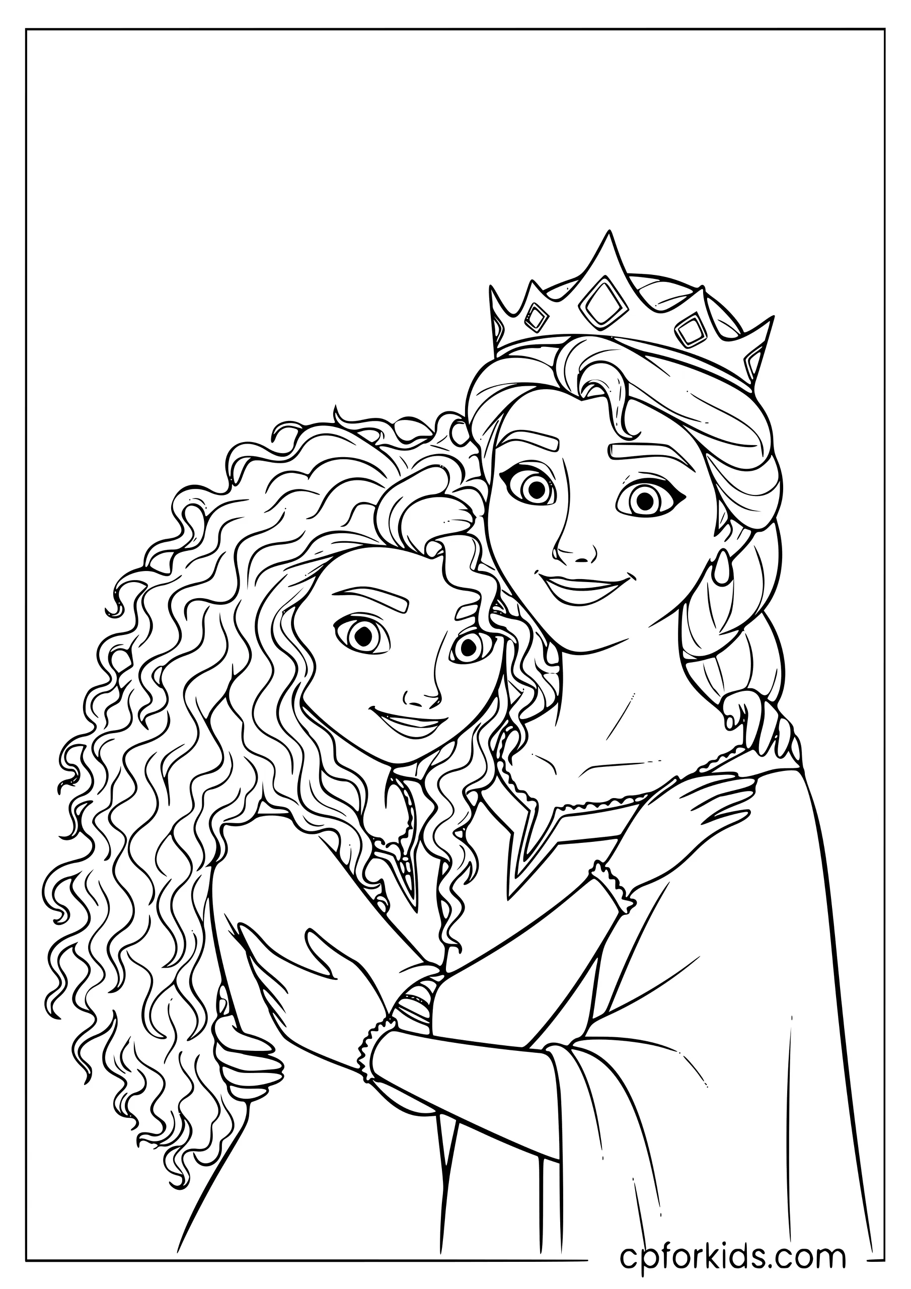 Merida and Queen Elinor's Hug