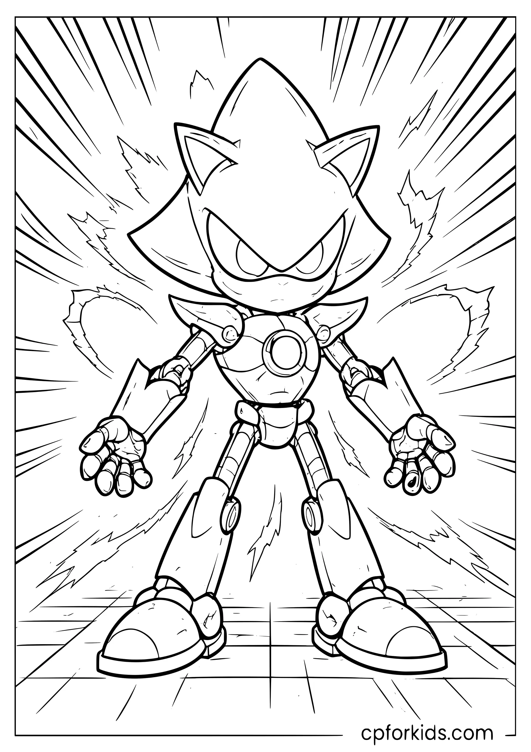 Metal Sonic in Power Stance