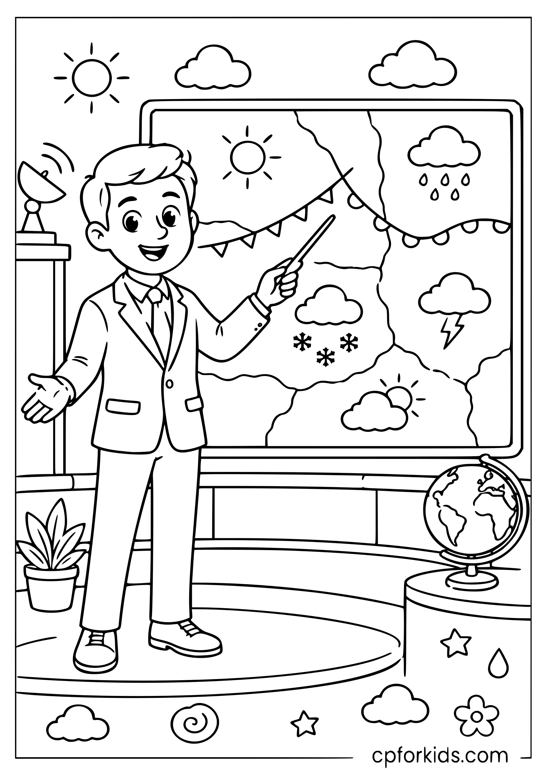 Meteorologist Does the Forecast
