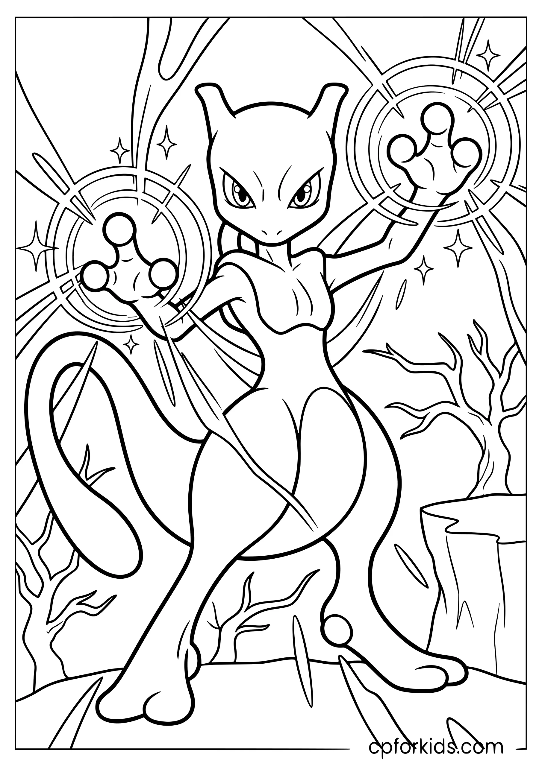 Mewtwo's Psychic Battle Stance
