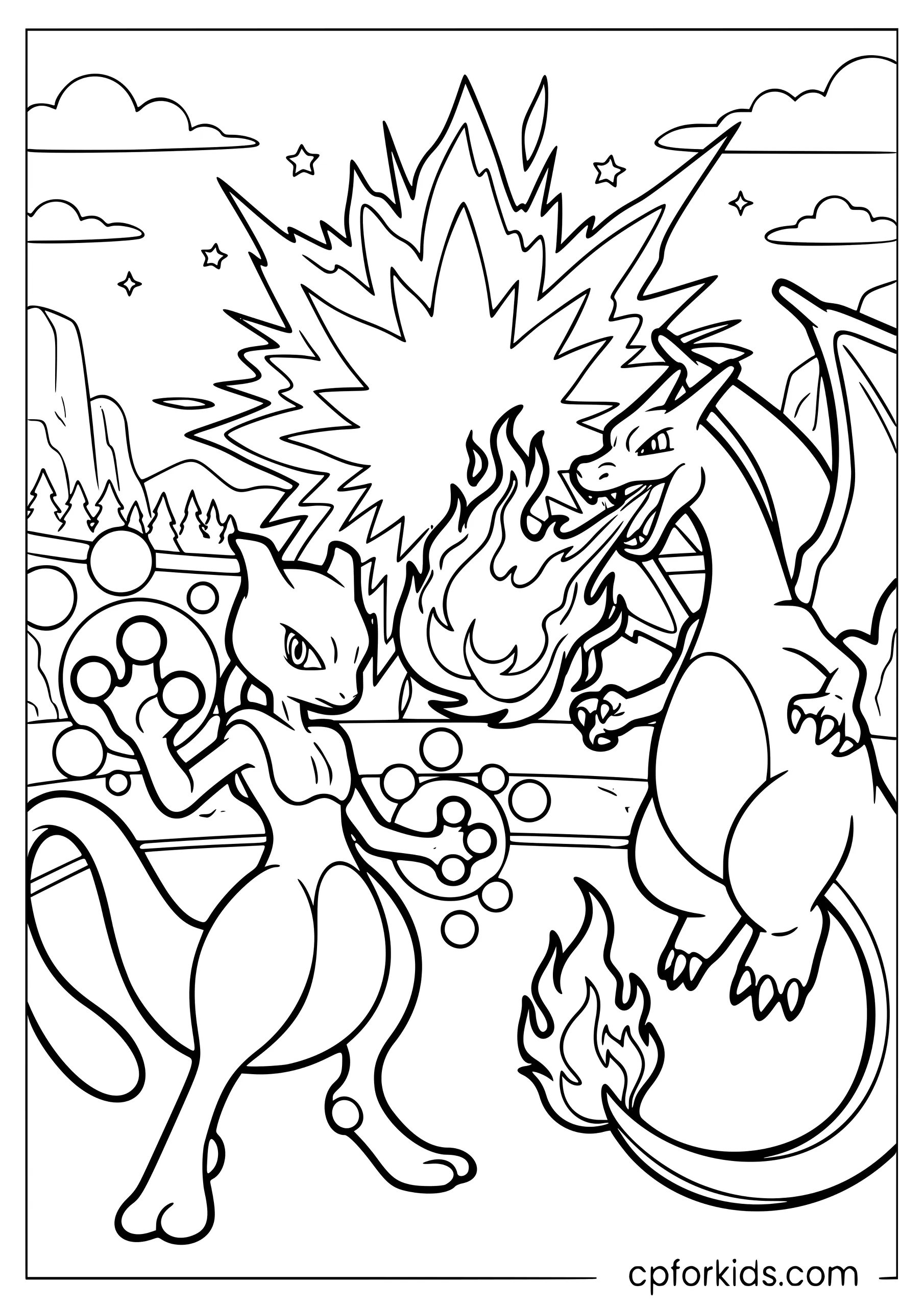Mewtwo vs Charizard — Epic Battle