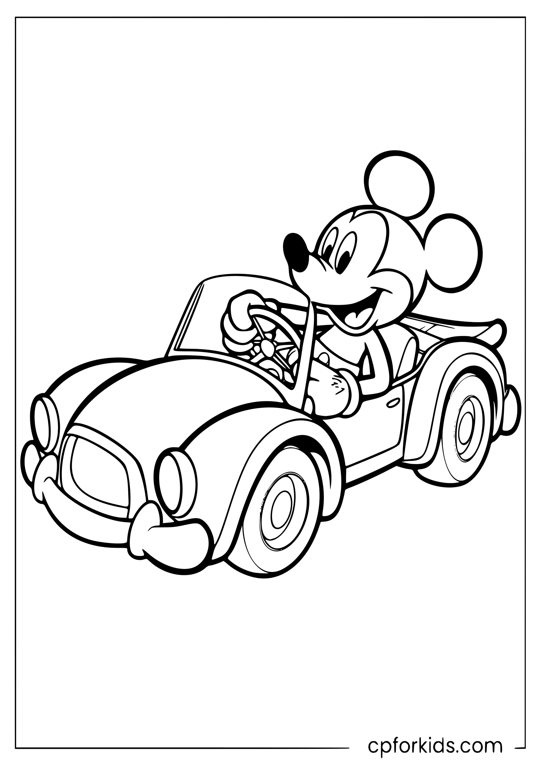 Mickey Mouse Out for a Drive