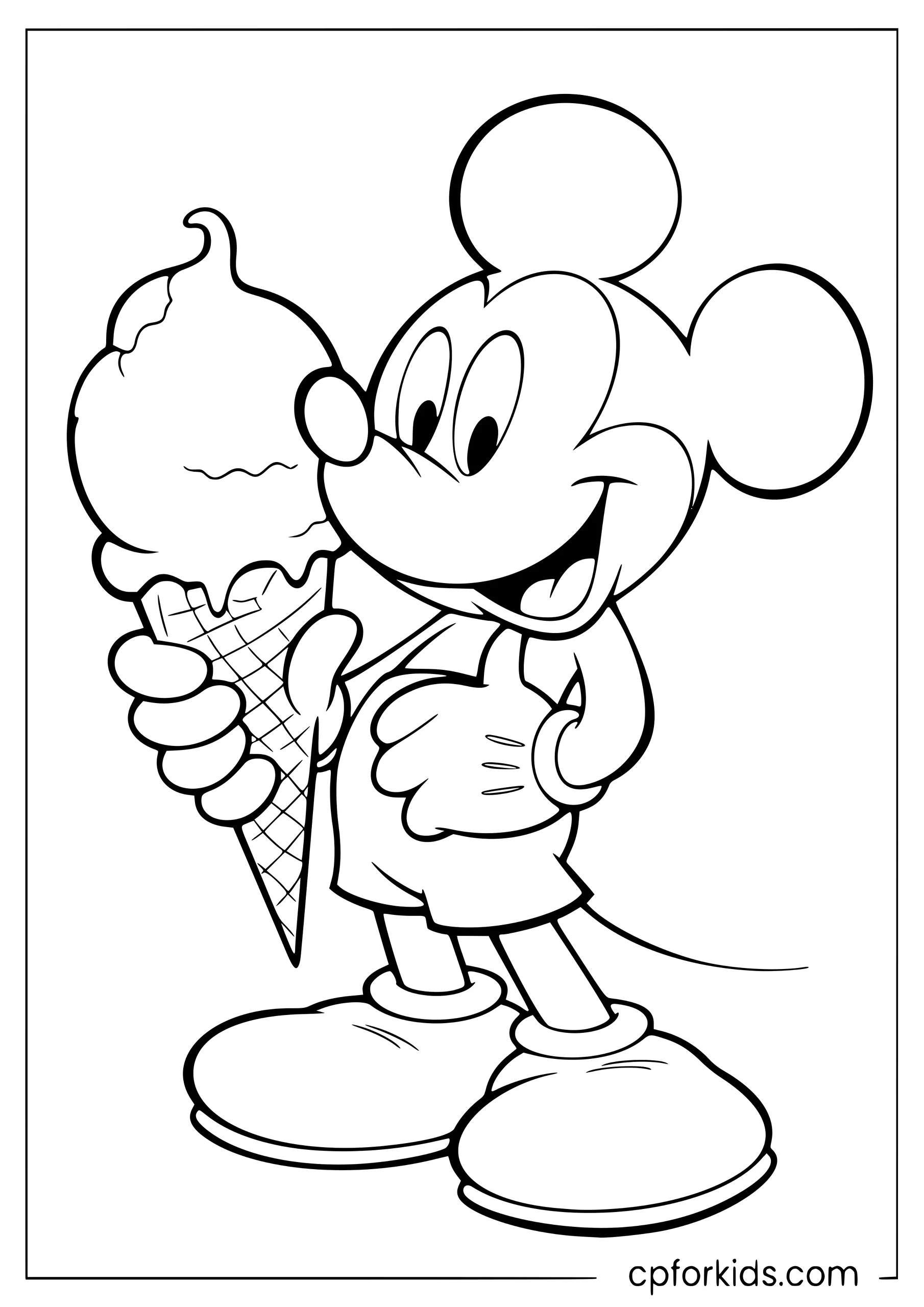 Mickey Mouse and His Ice Cream Cone