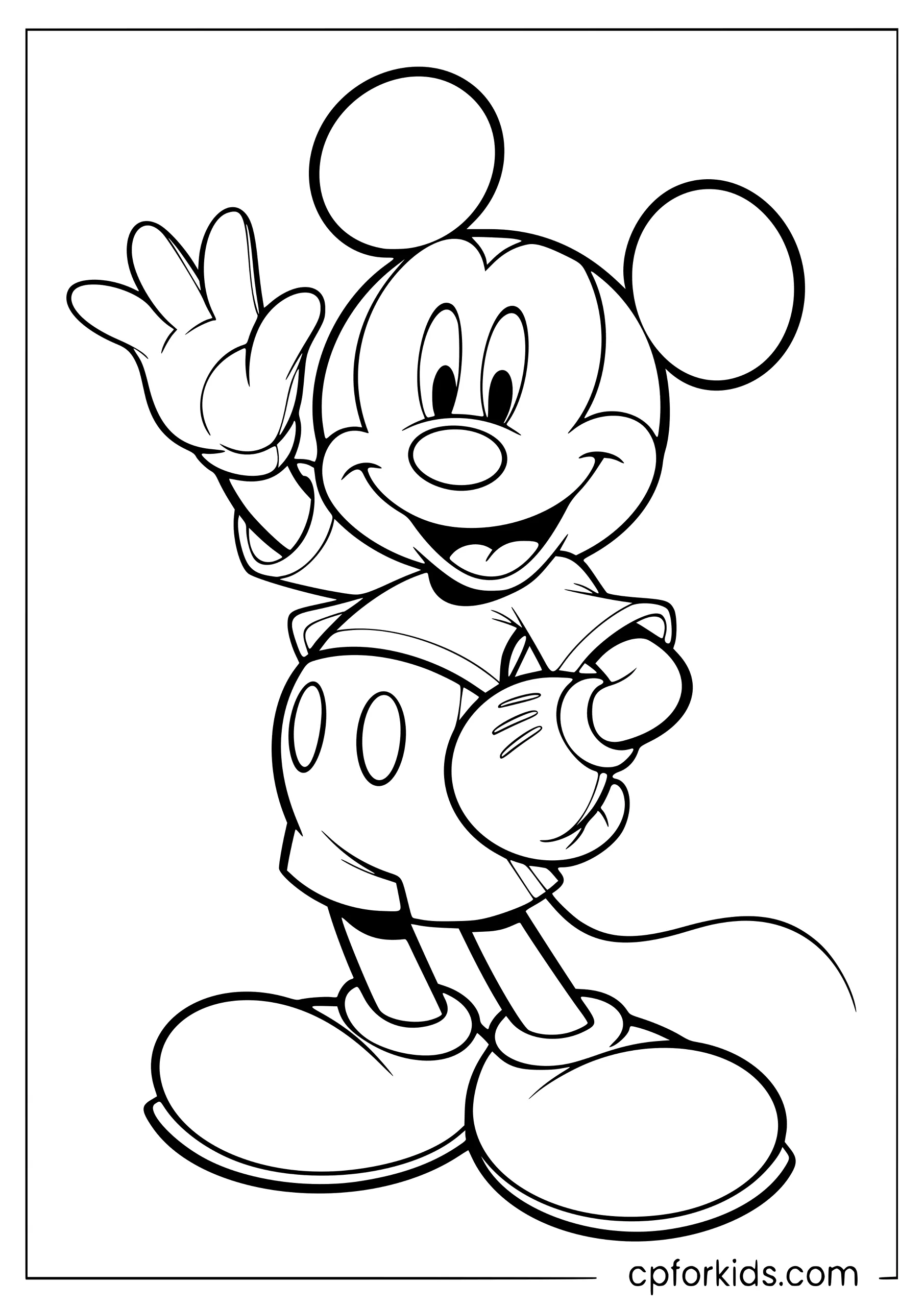 Mickey Mouse Waving Hello
