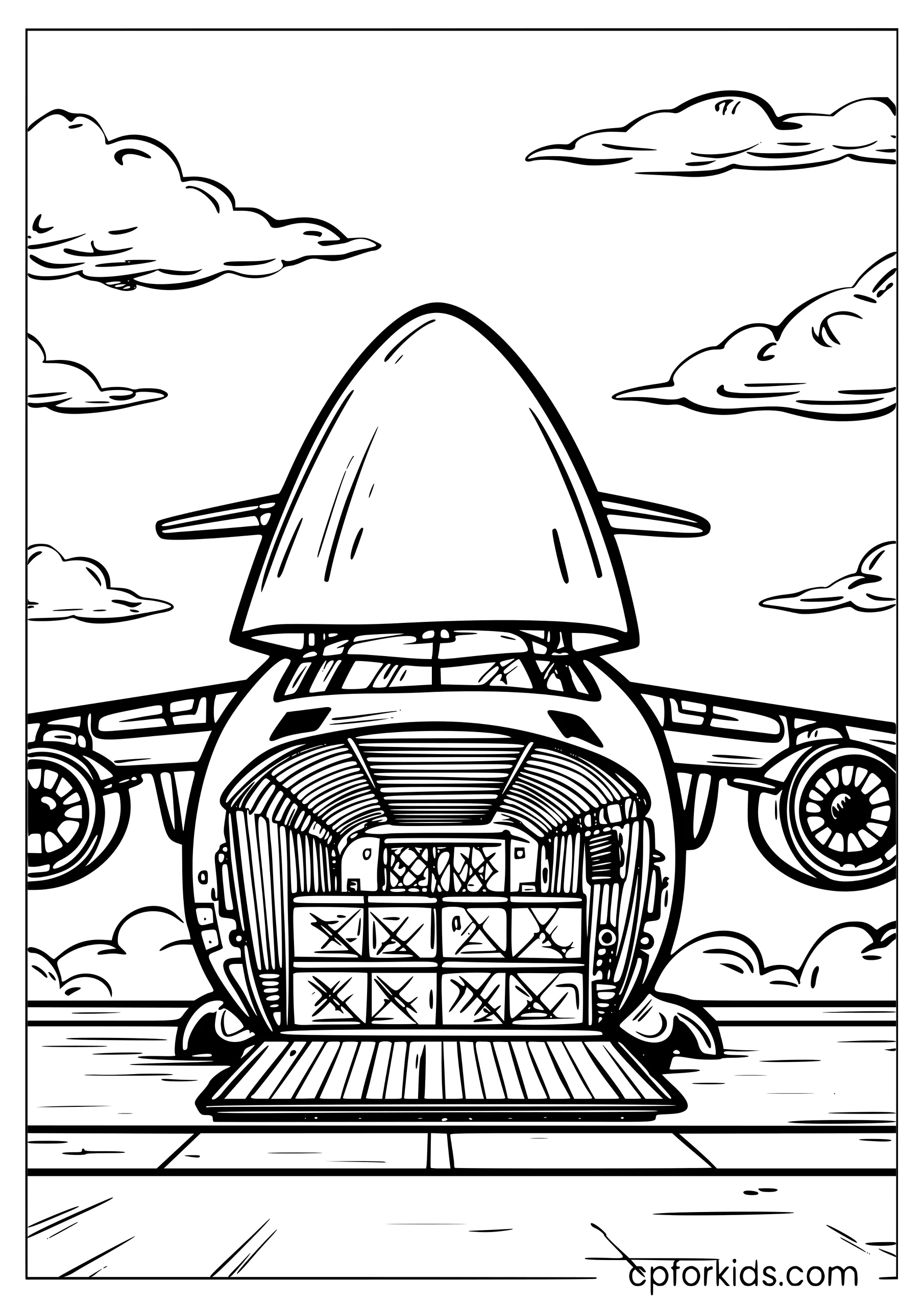 Military Cargo Plane — Ramp Open