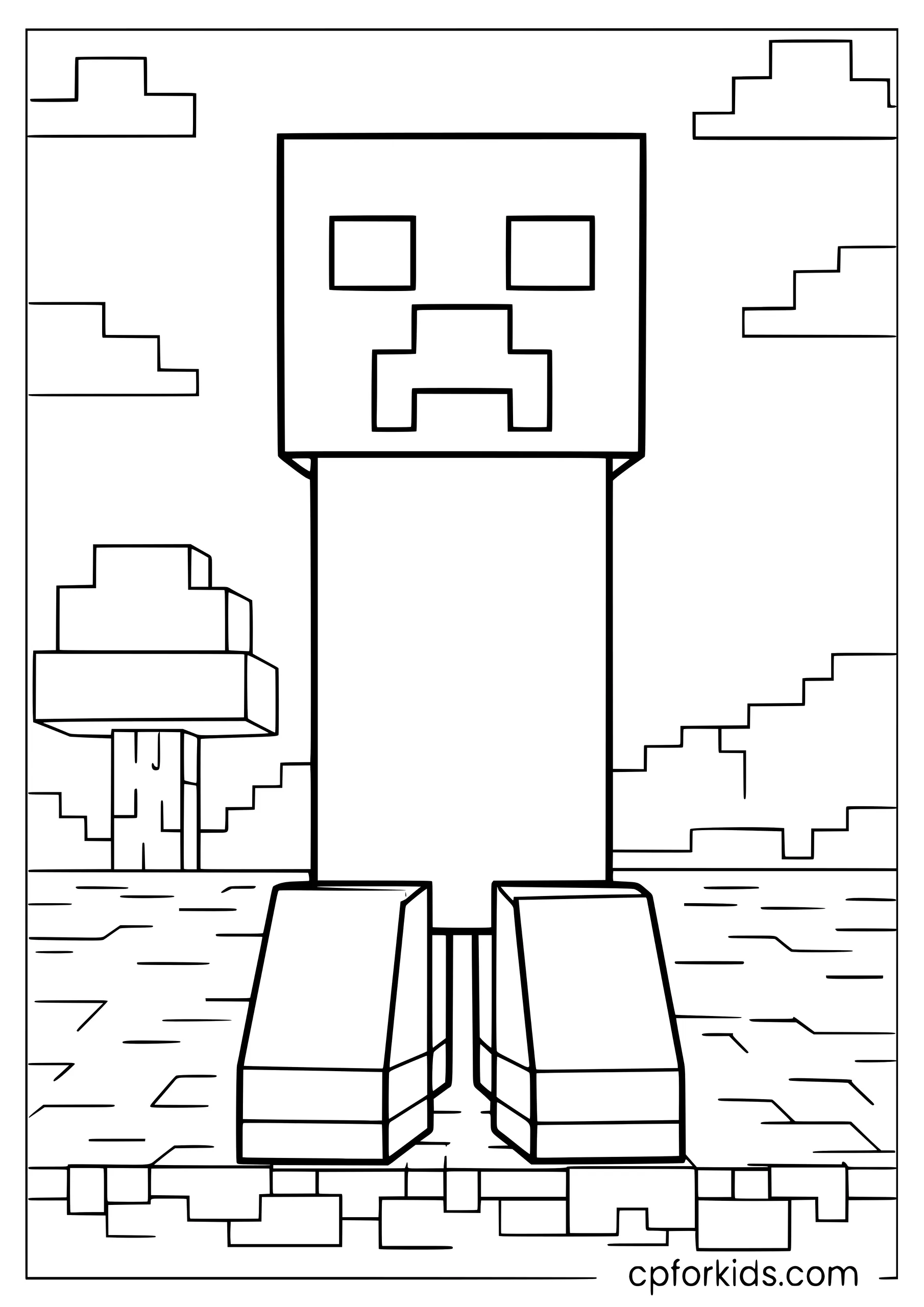 Creeper Standing in the Overworld