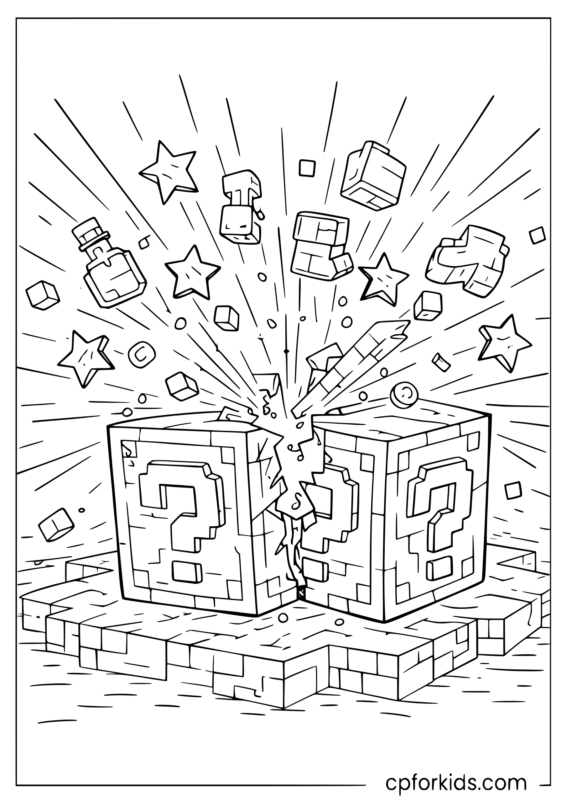 Lucky Block Bursting Open