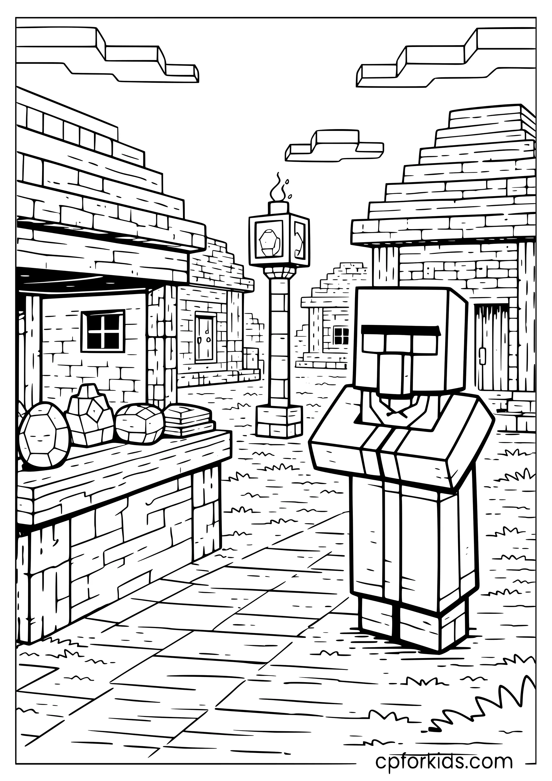 Minecraft Village with a Trader