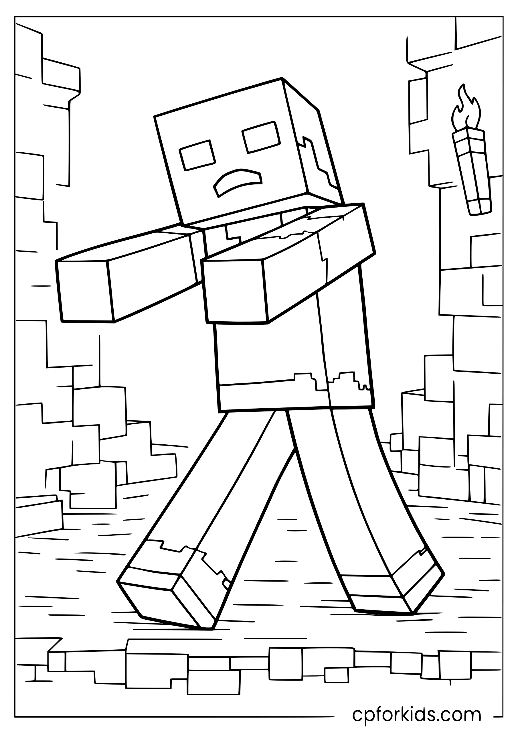 Zombie Walking Through the Cave