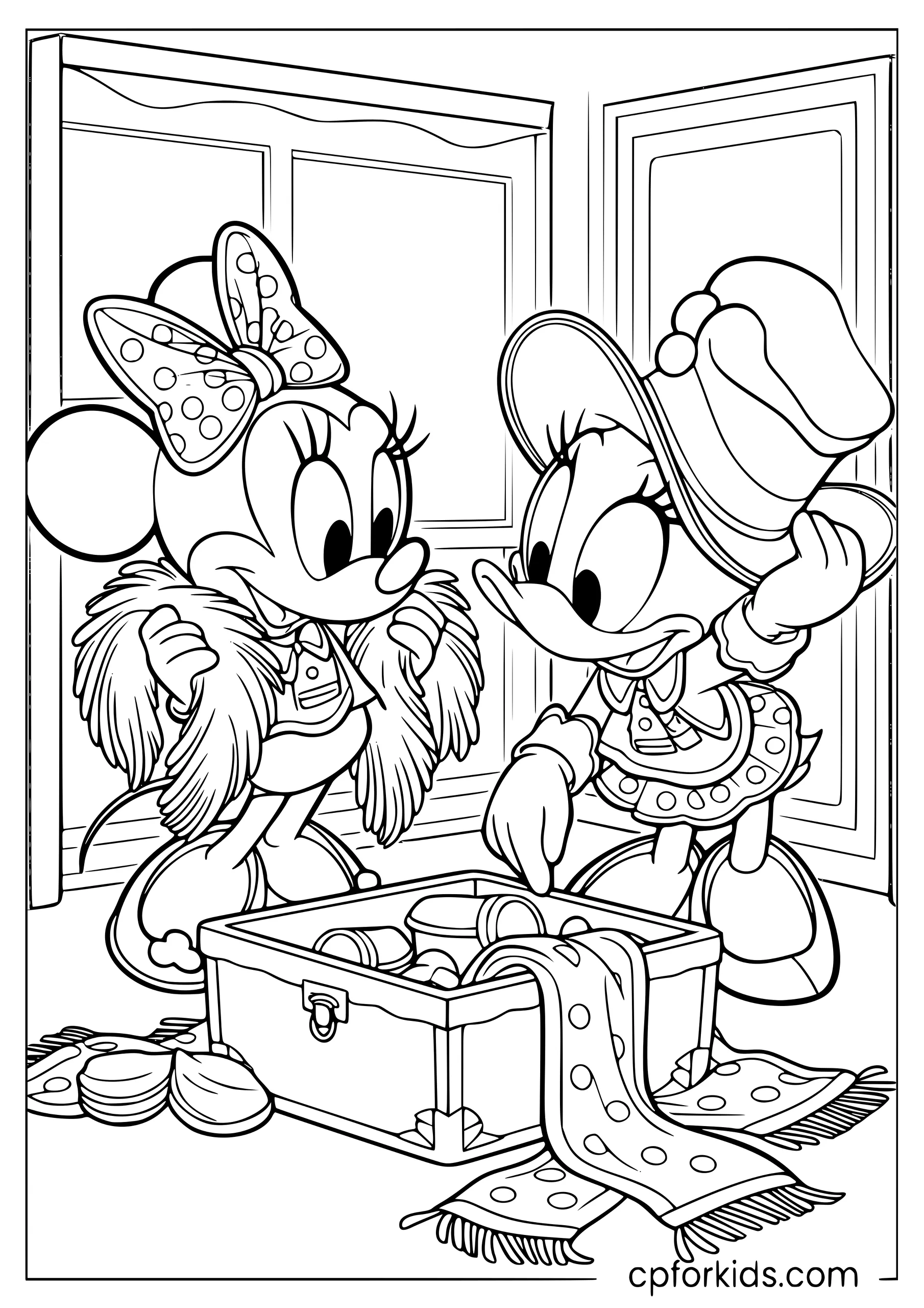 Minnie and Daisy Play Dress-Up