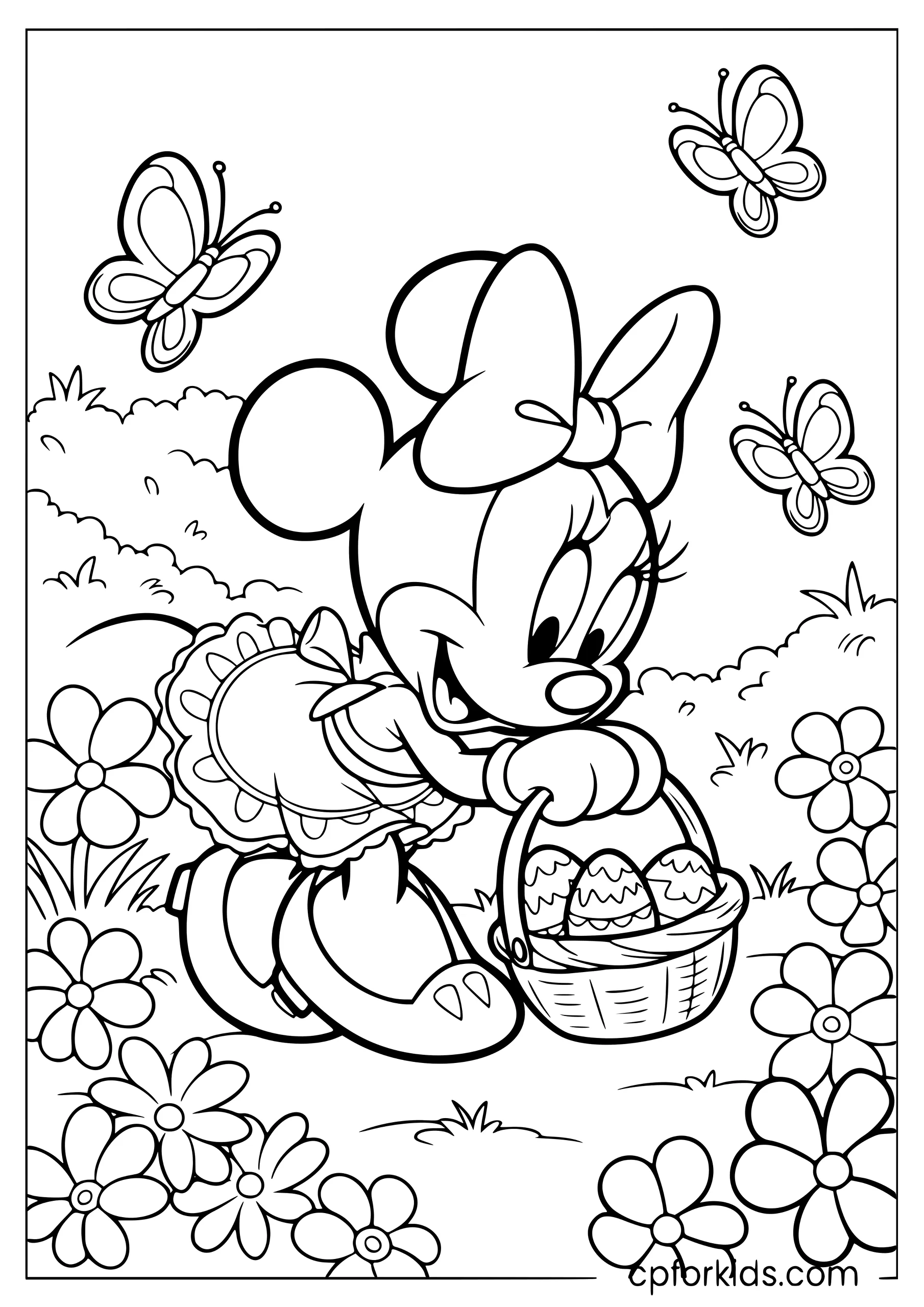 Minnie Mouse on the Easter Hunt