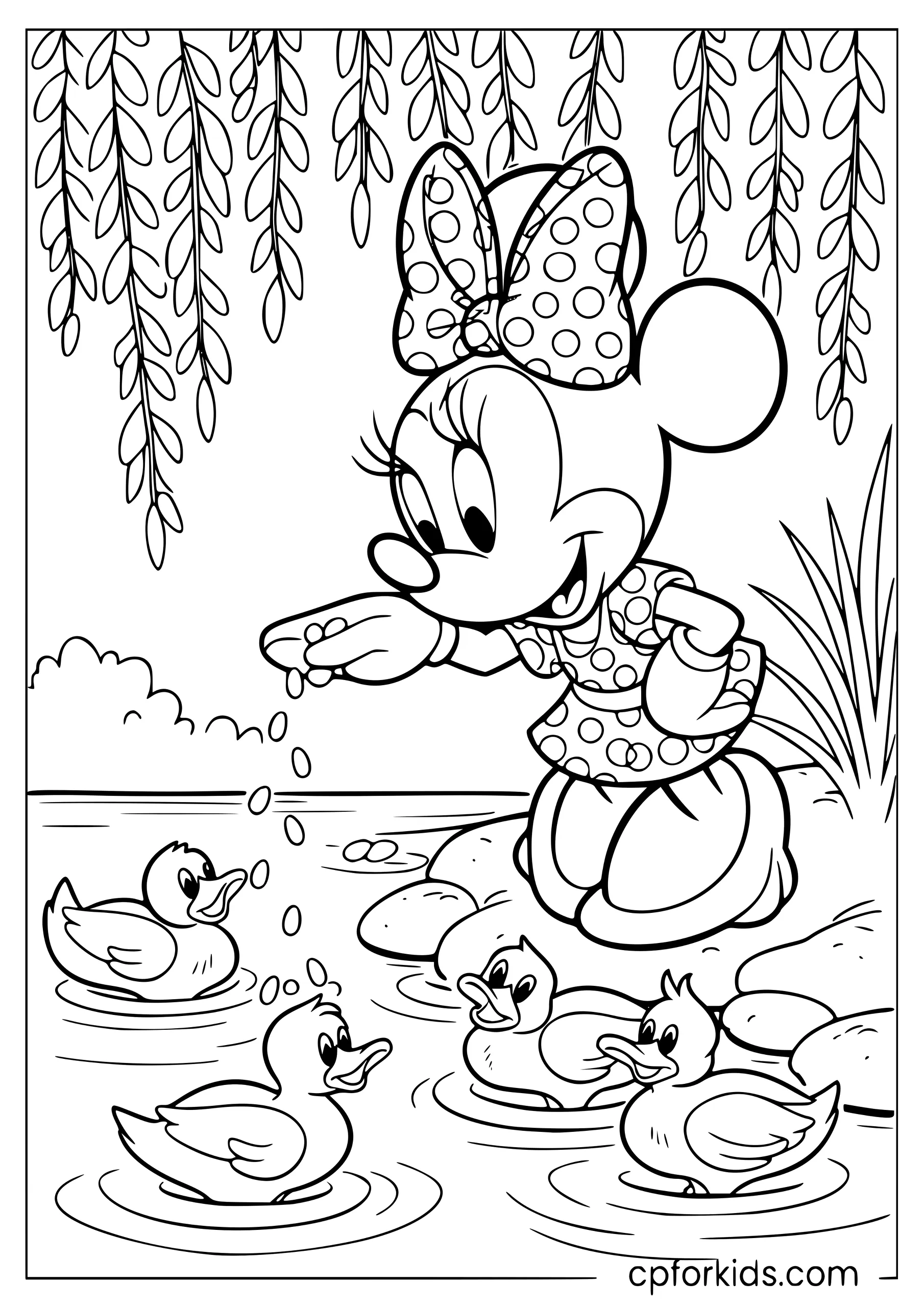 Minnie Mouse at the Duck Pond