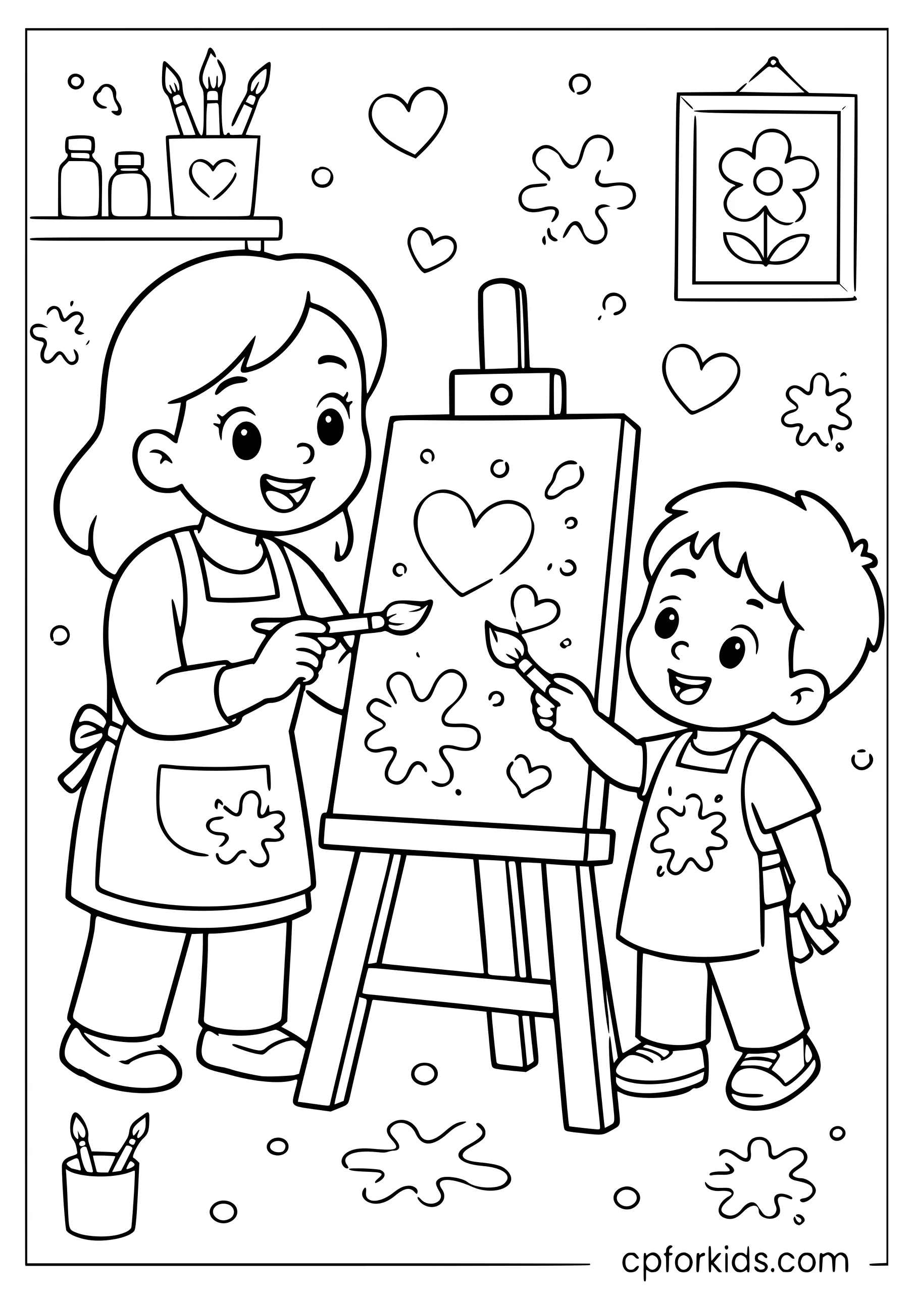 Painting with Mom
