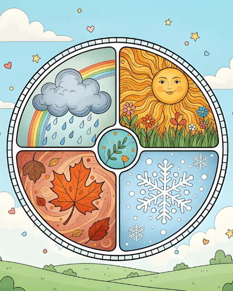 Months of the Year Coloring Pages Months of the year coloring pages showing seasonal themes and month names designed to help kids learn the calendar visually.