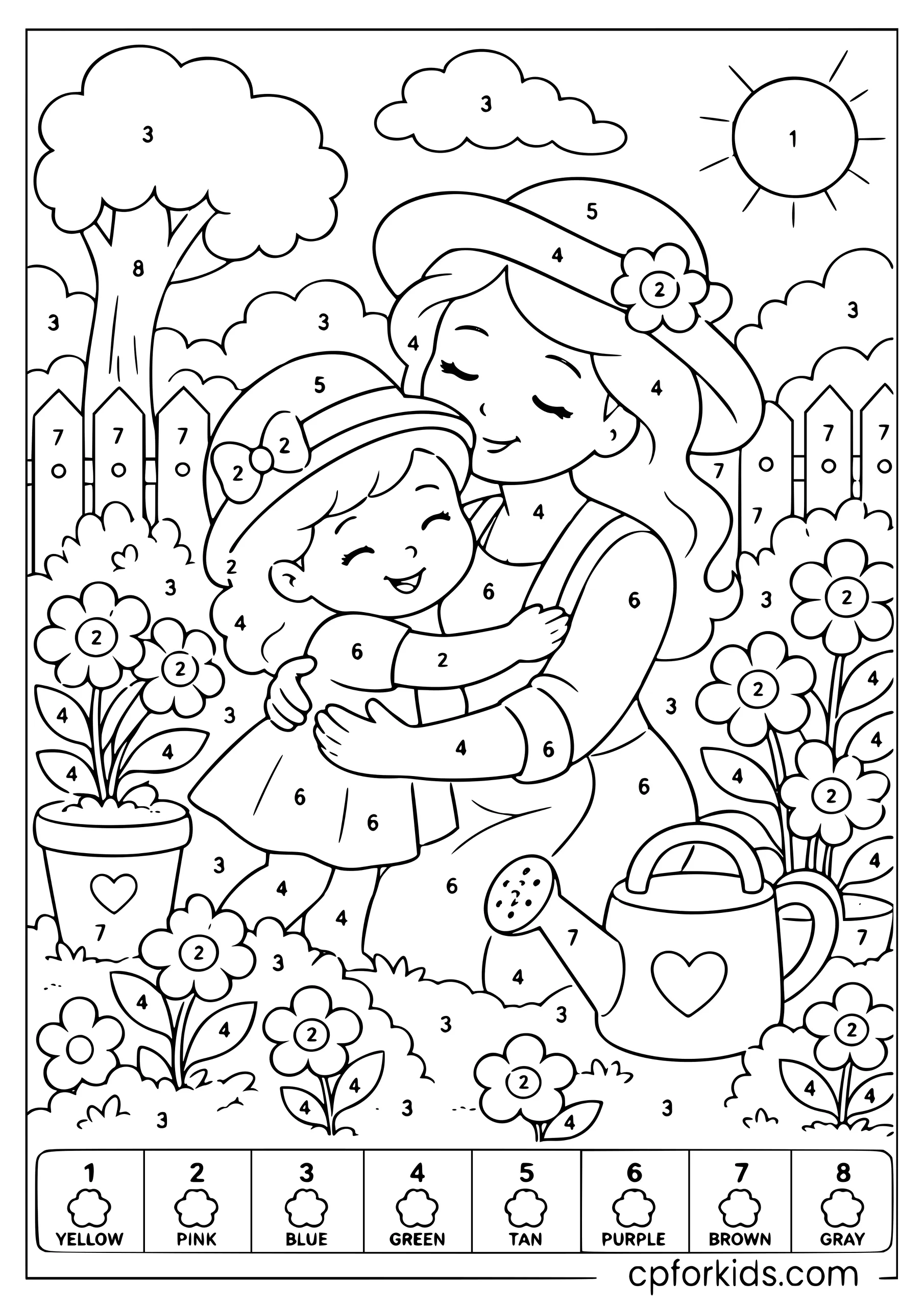 Mother's Day Color by Number