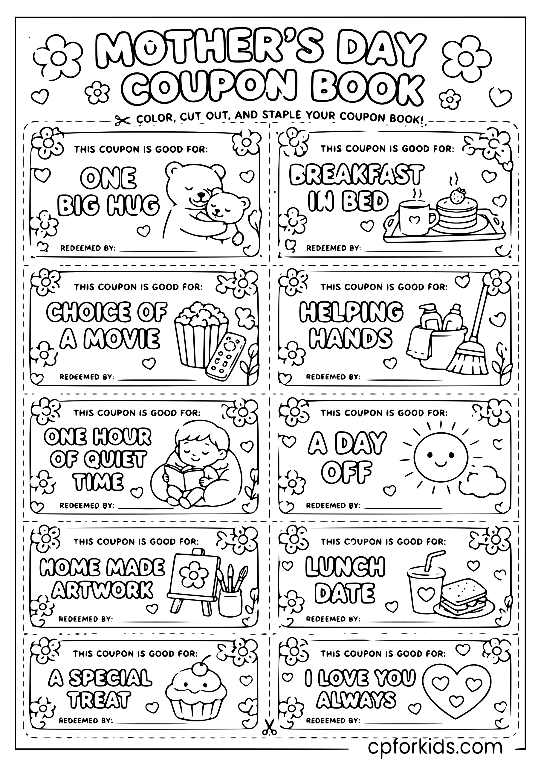 Mother's Day Coupon Book