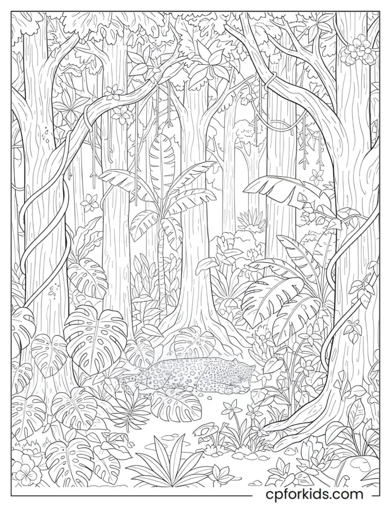 Mountain and landscape coloring pages showing hills, valleys, rivers, and scenic nature views.