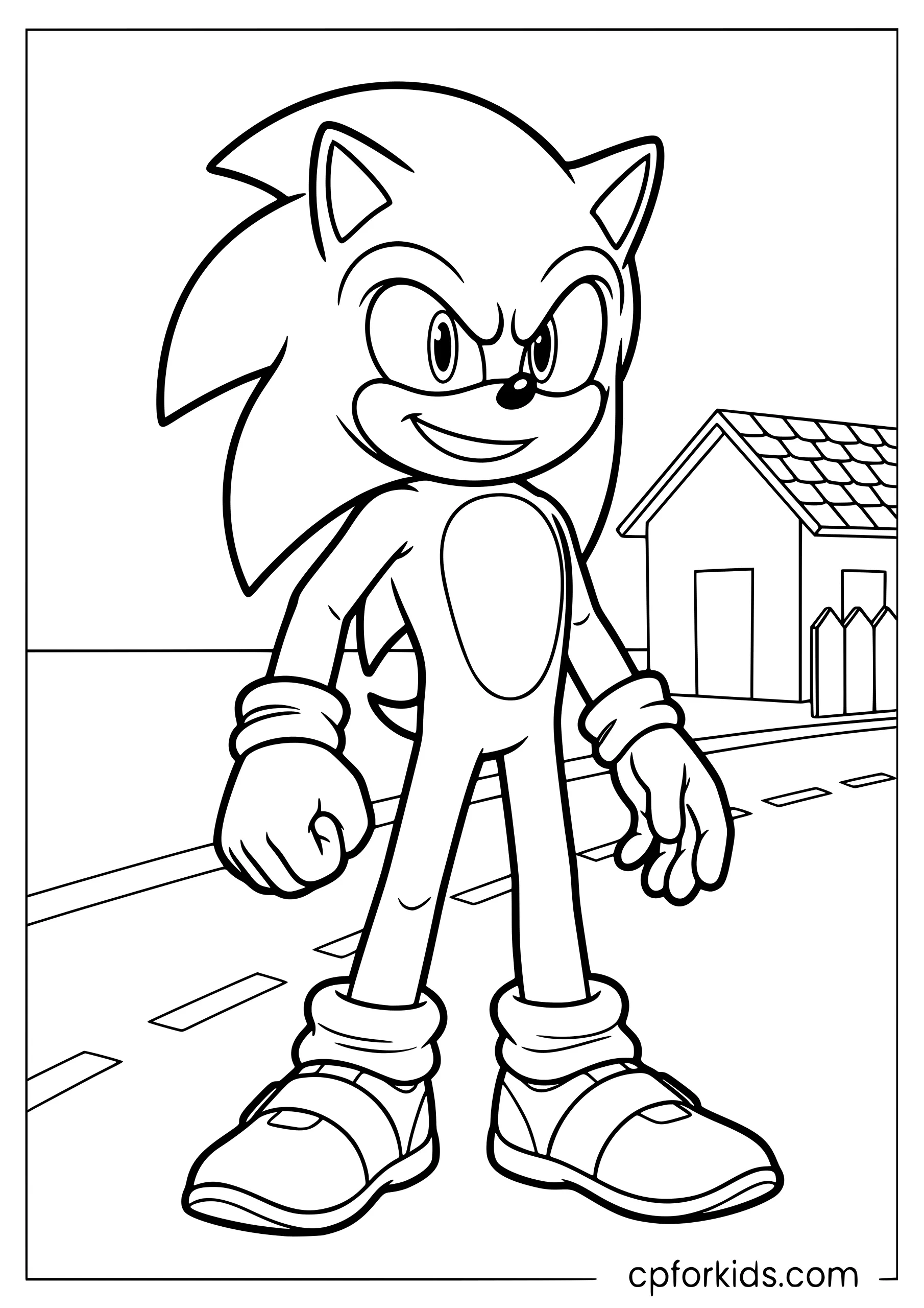Movie Sonic in Green Hills Town