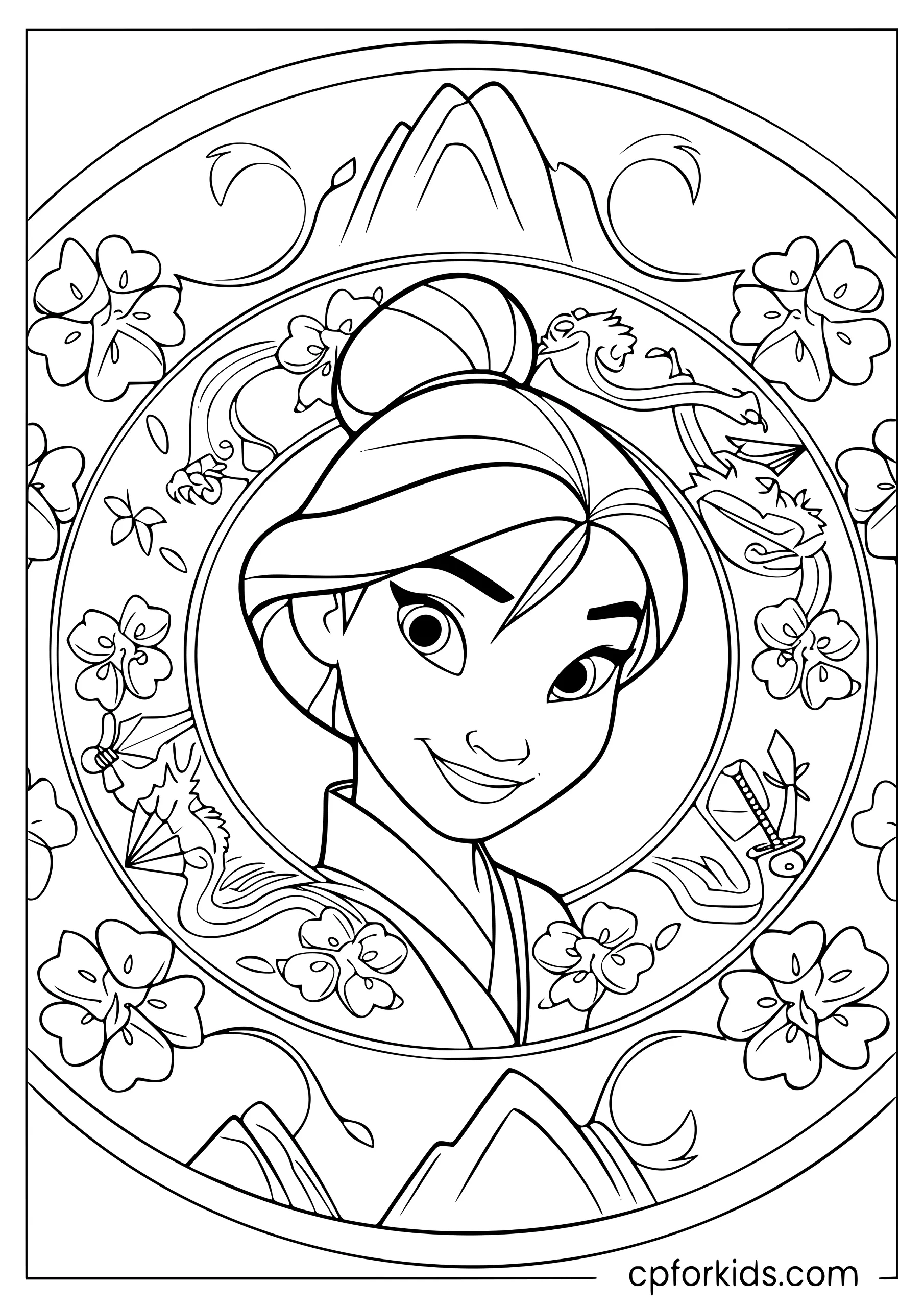 Mulan Cherry Blossom Mandala