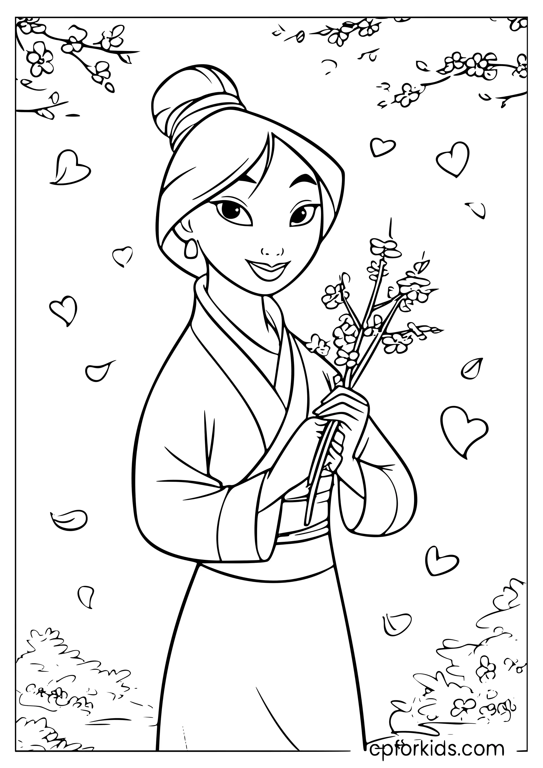Mulan's Spring Blossom Scene
